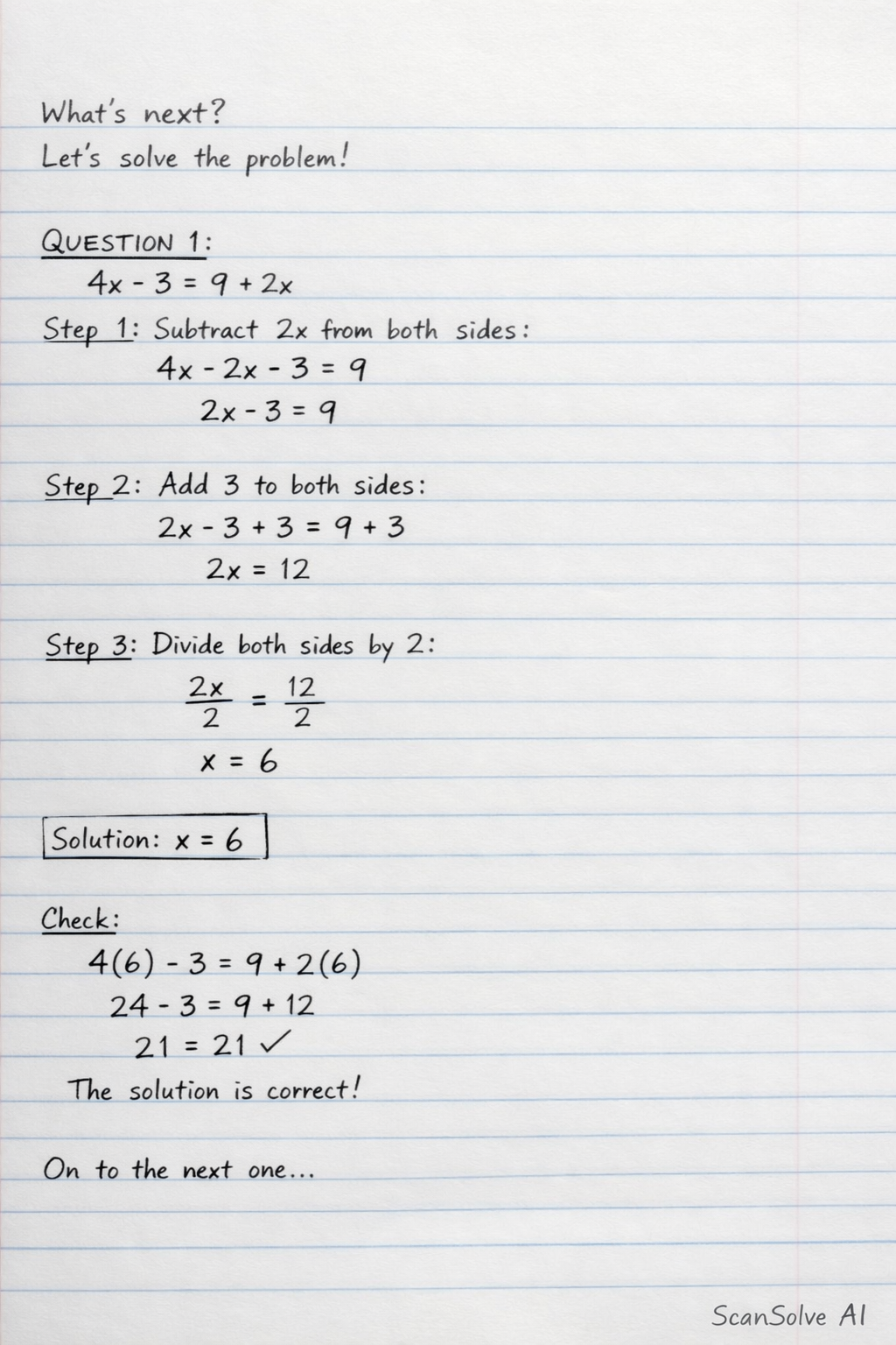 Handwritten step-by-step solution preview