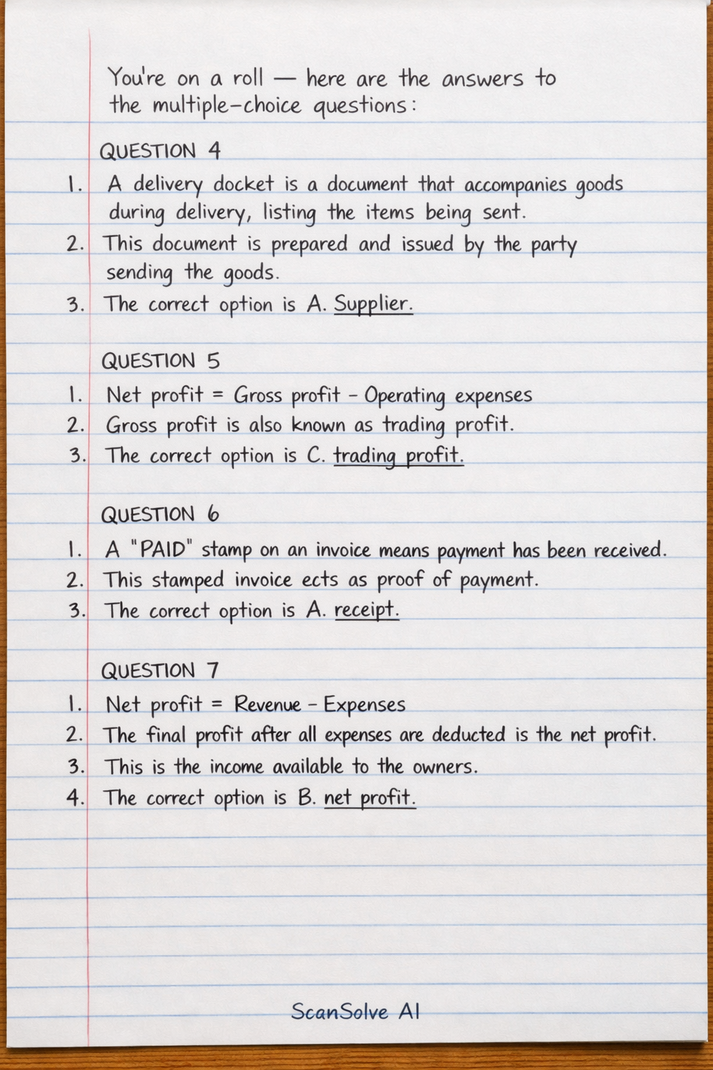 Handwritten step-by-step solution preview