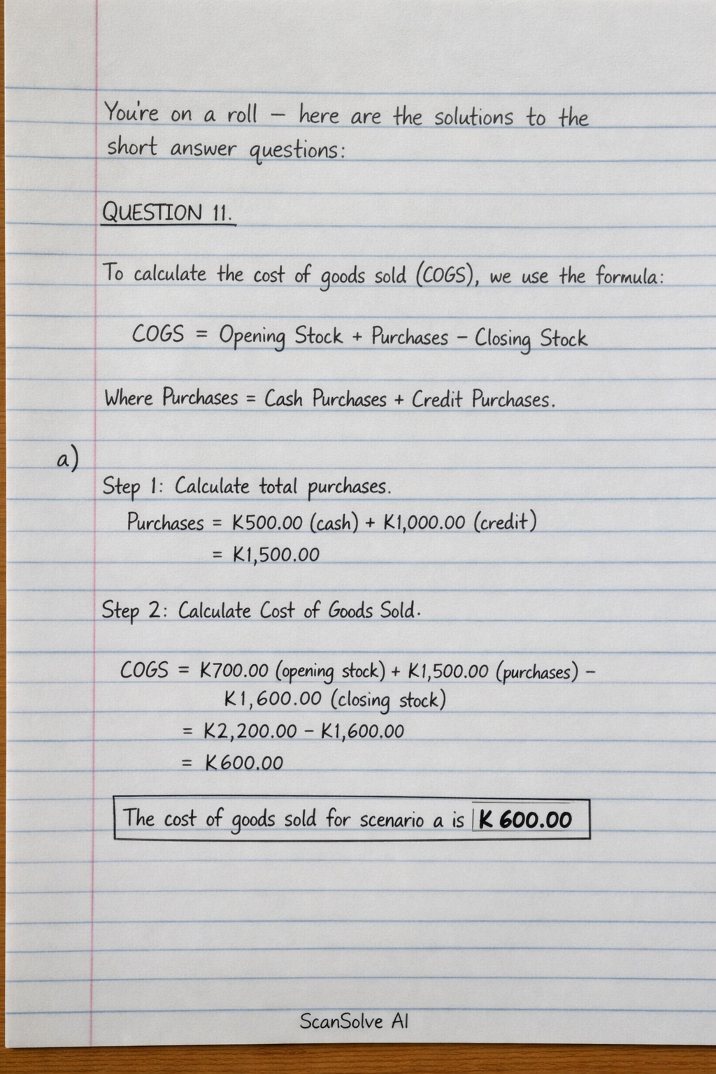 Handwritten step-by-step solution preview