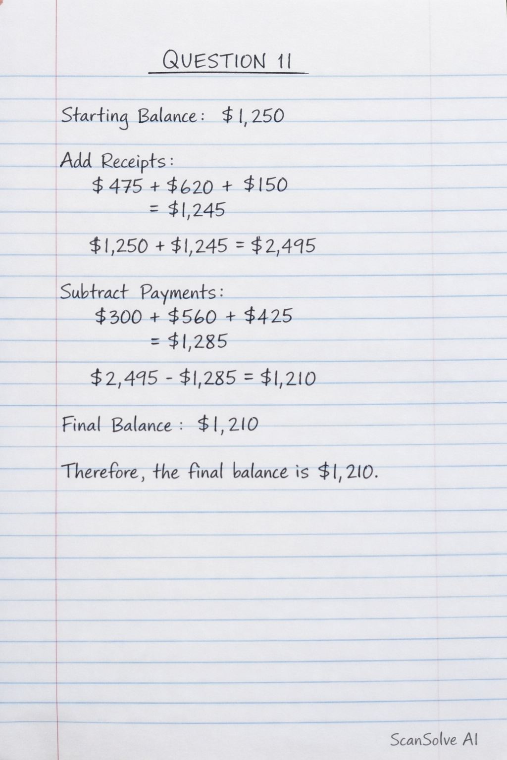 Handwritten step-by-step solution preview