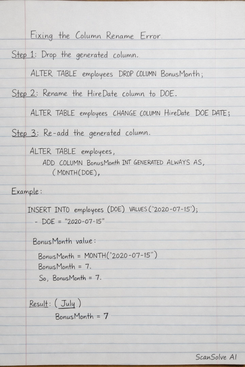 Handwritten step-by-step solution preview