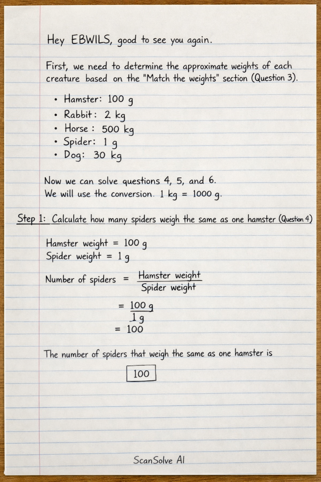 Handwritten step-by-step solution preview