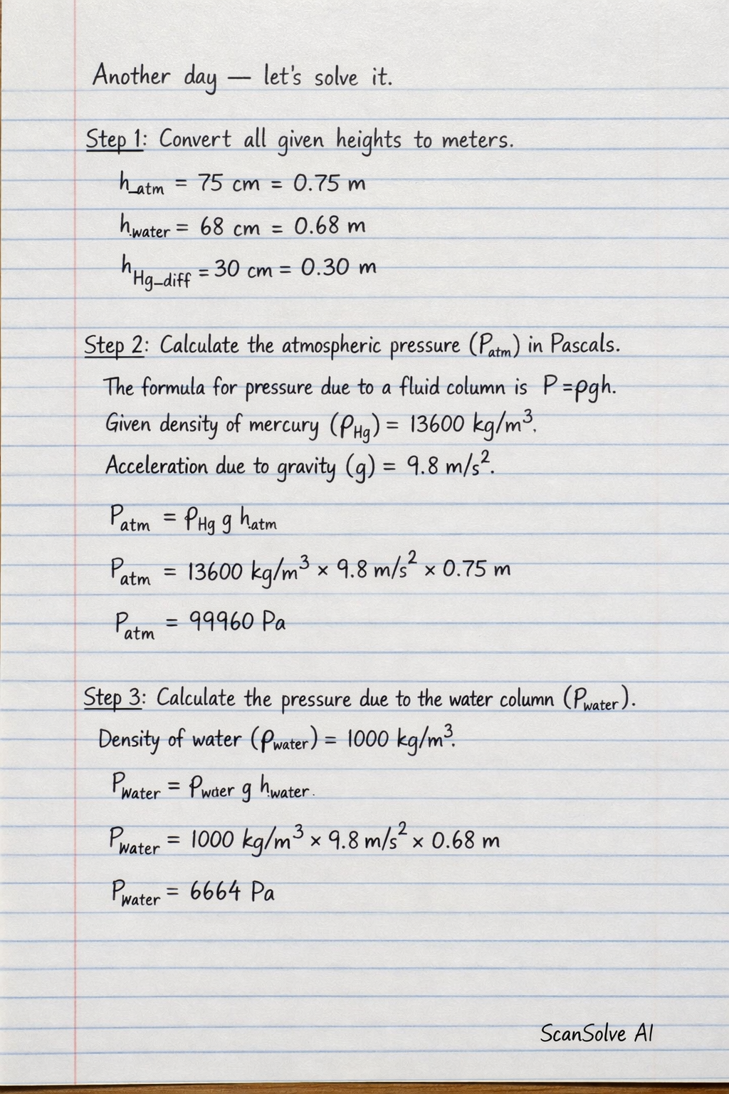 Handwritten step-by-step solution preview