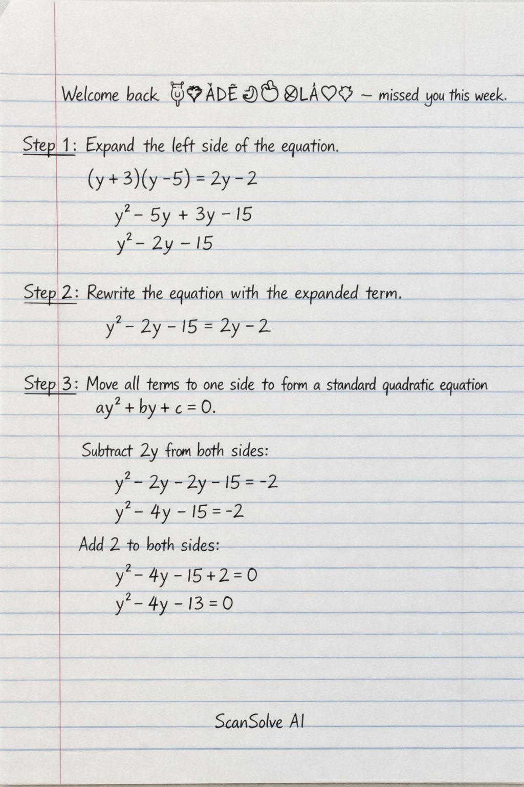 Handwritten step-by-step solution preview