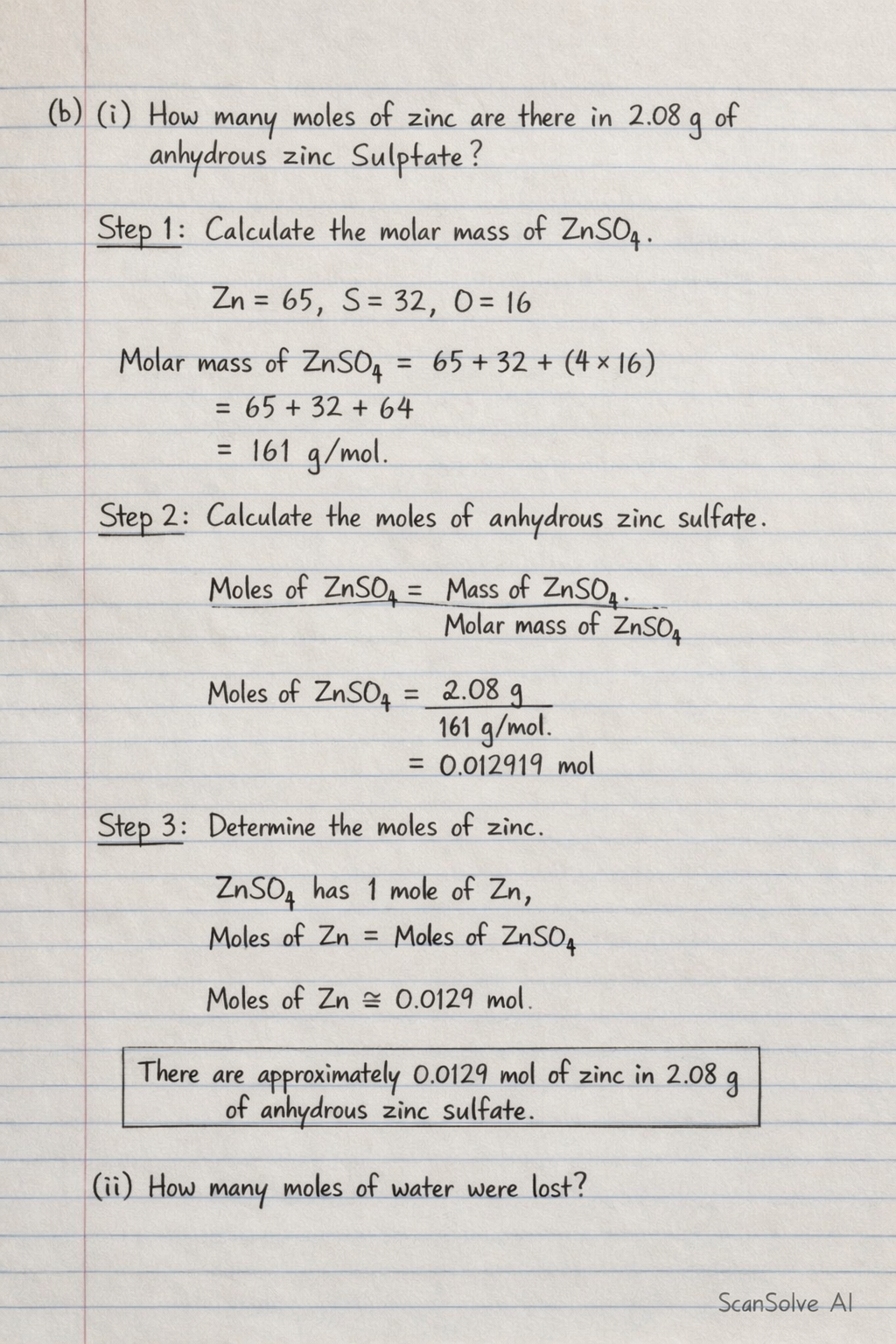 Handwritten step-by-step solution preview