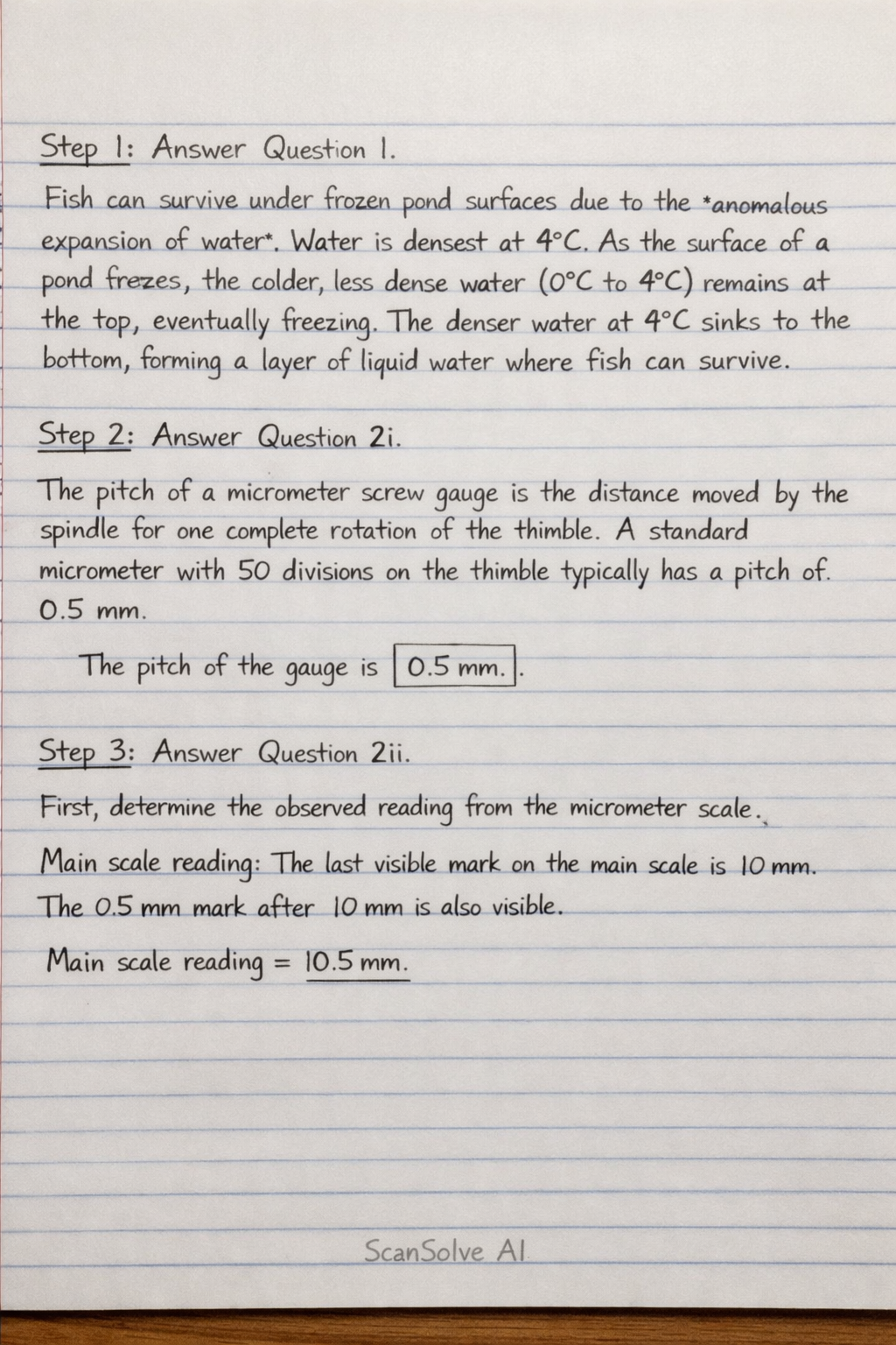 Handwritten step-by-step solution preview