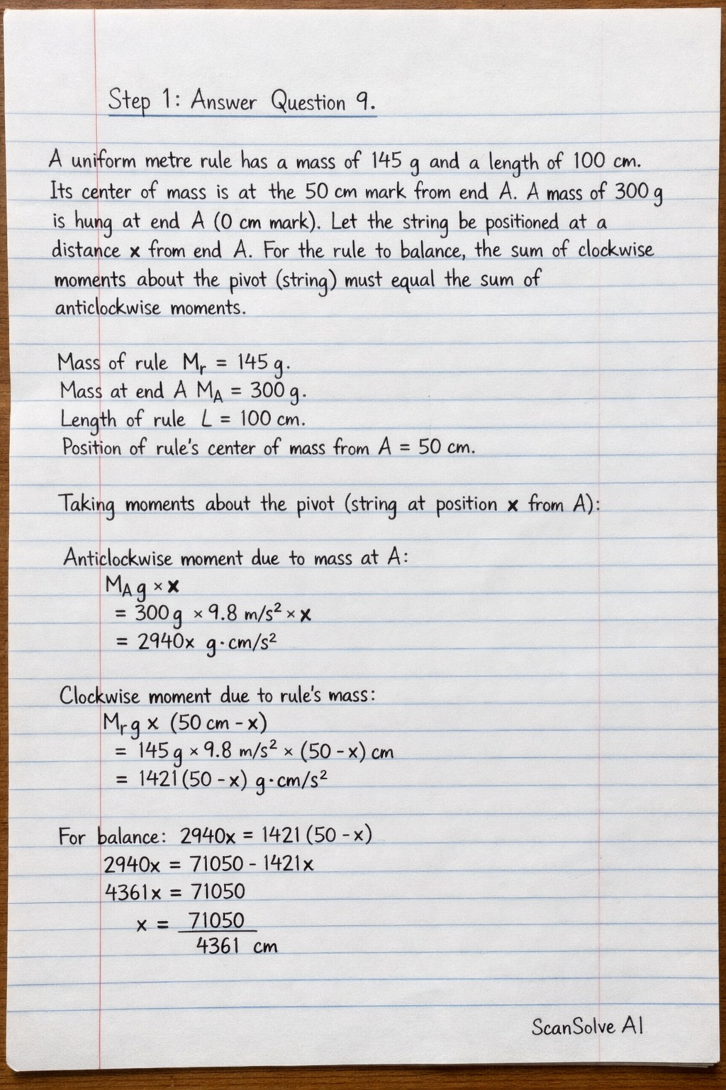 Handwritten step-by-step solution preview