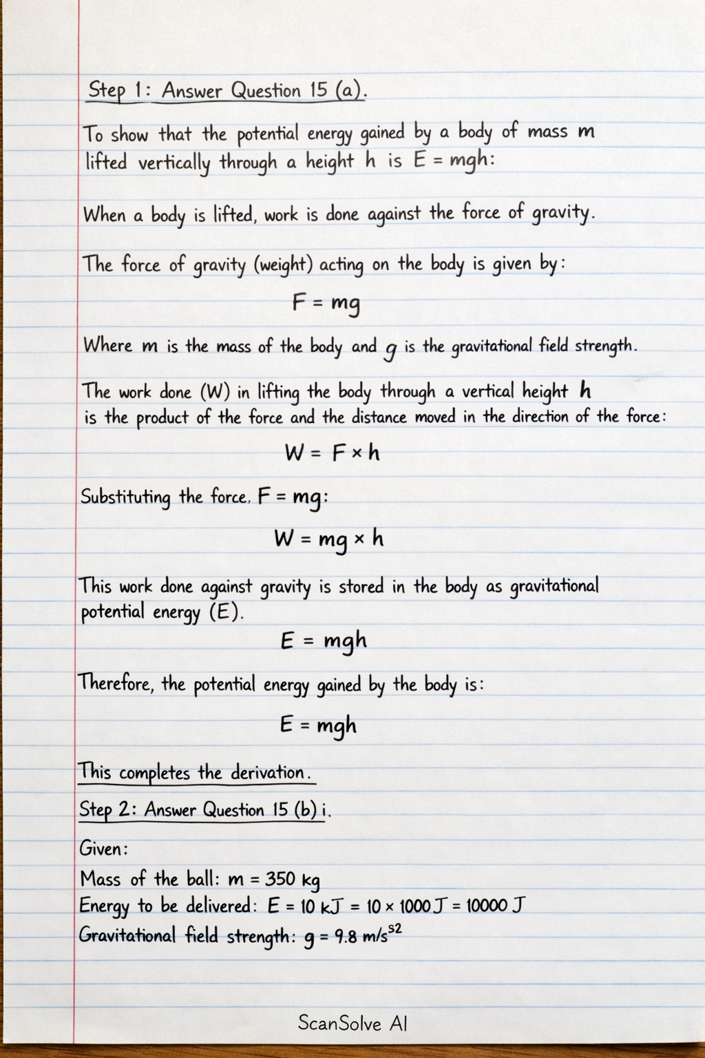 Handwritten step-by-step solution preview