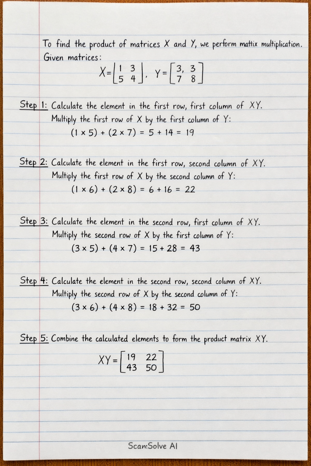 Handwritten step-by-step solution preview