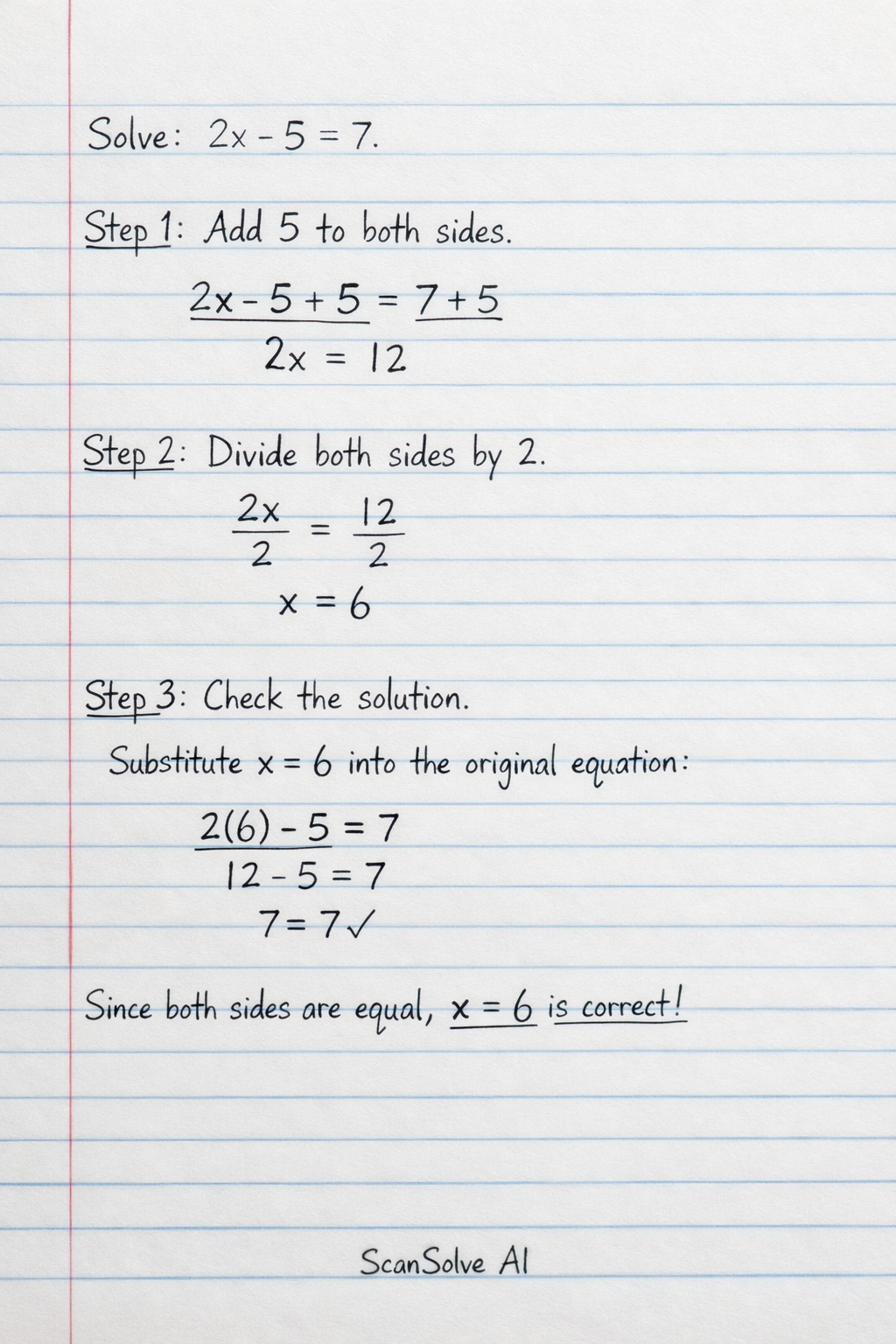 Handwritten step-by-step solution preview