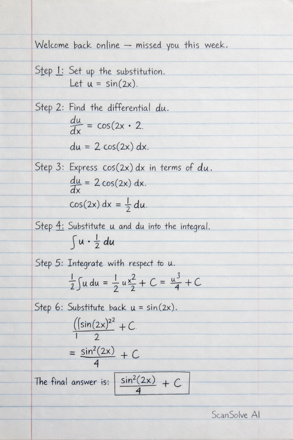 Handwritten step-by-step solution preview