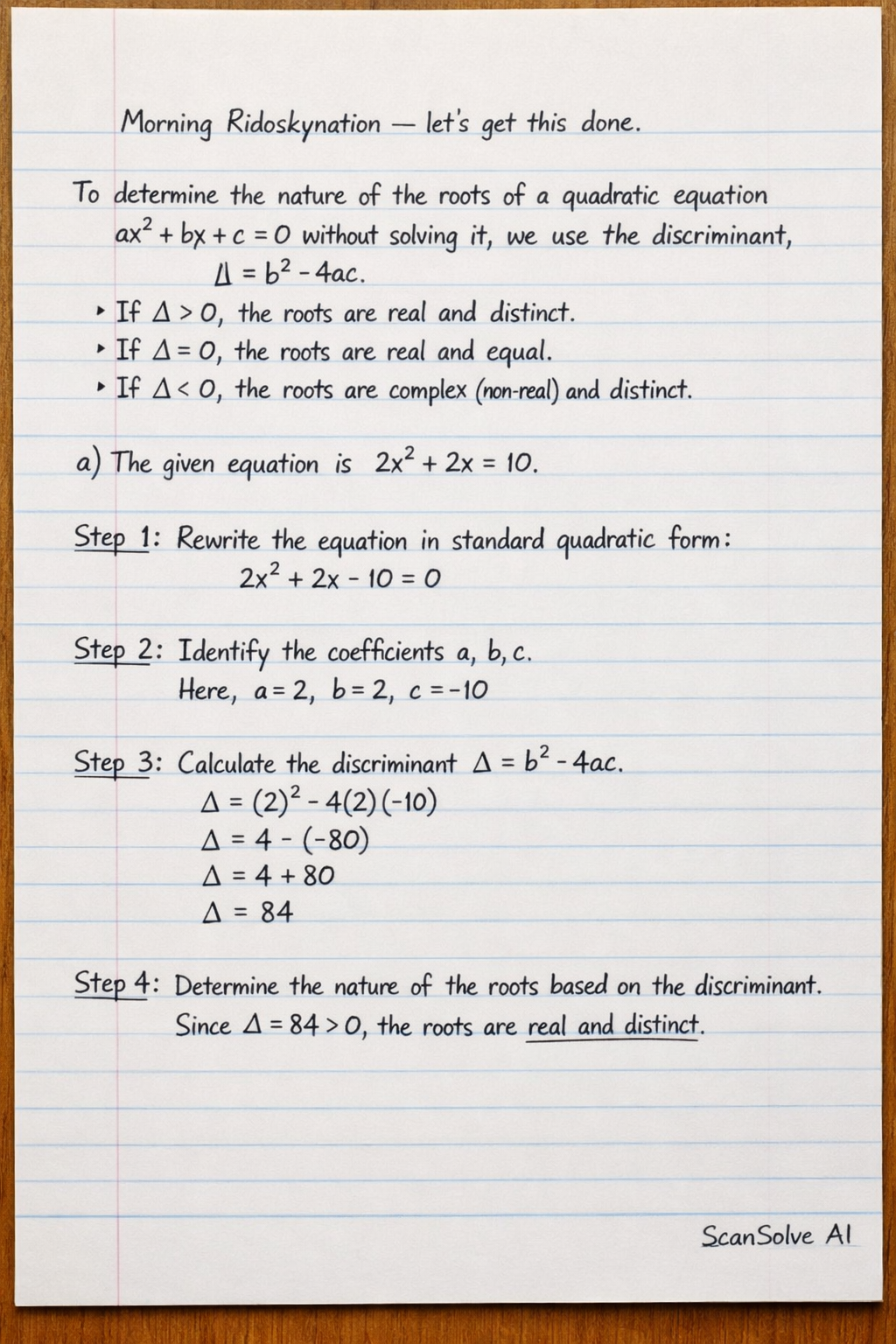 Handwritten step-by-step solution preview