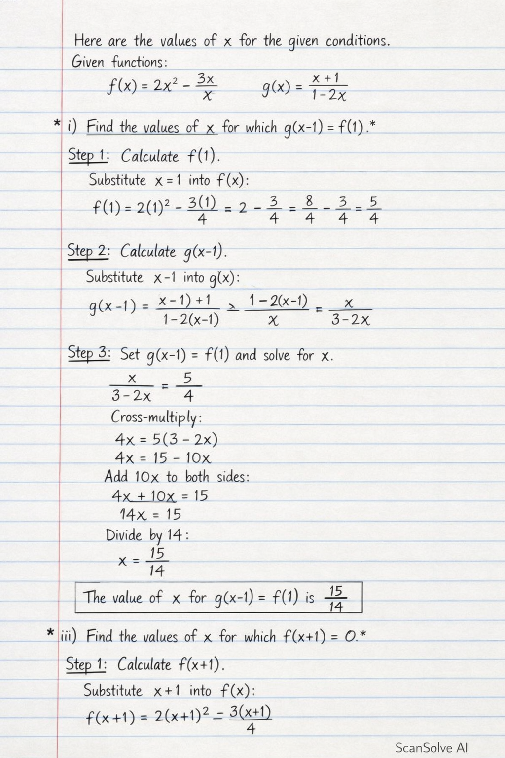 Handwritten step-by-step solution preview