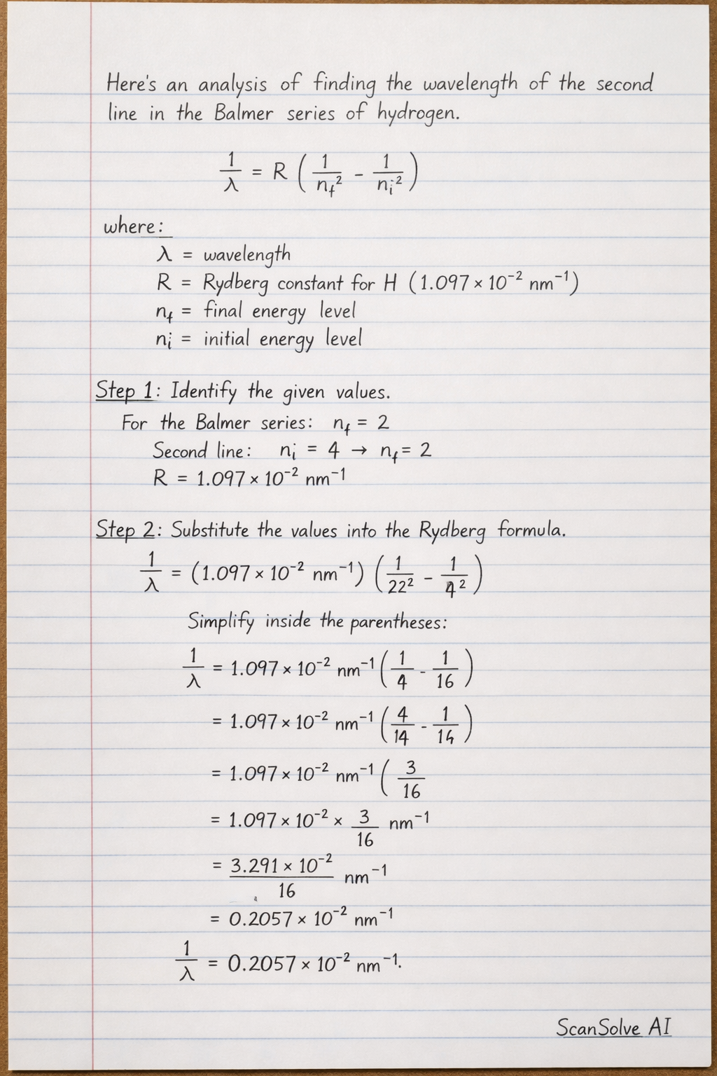 Handwritten step-by-step solution preview