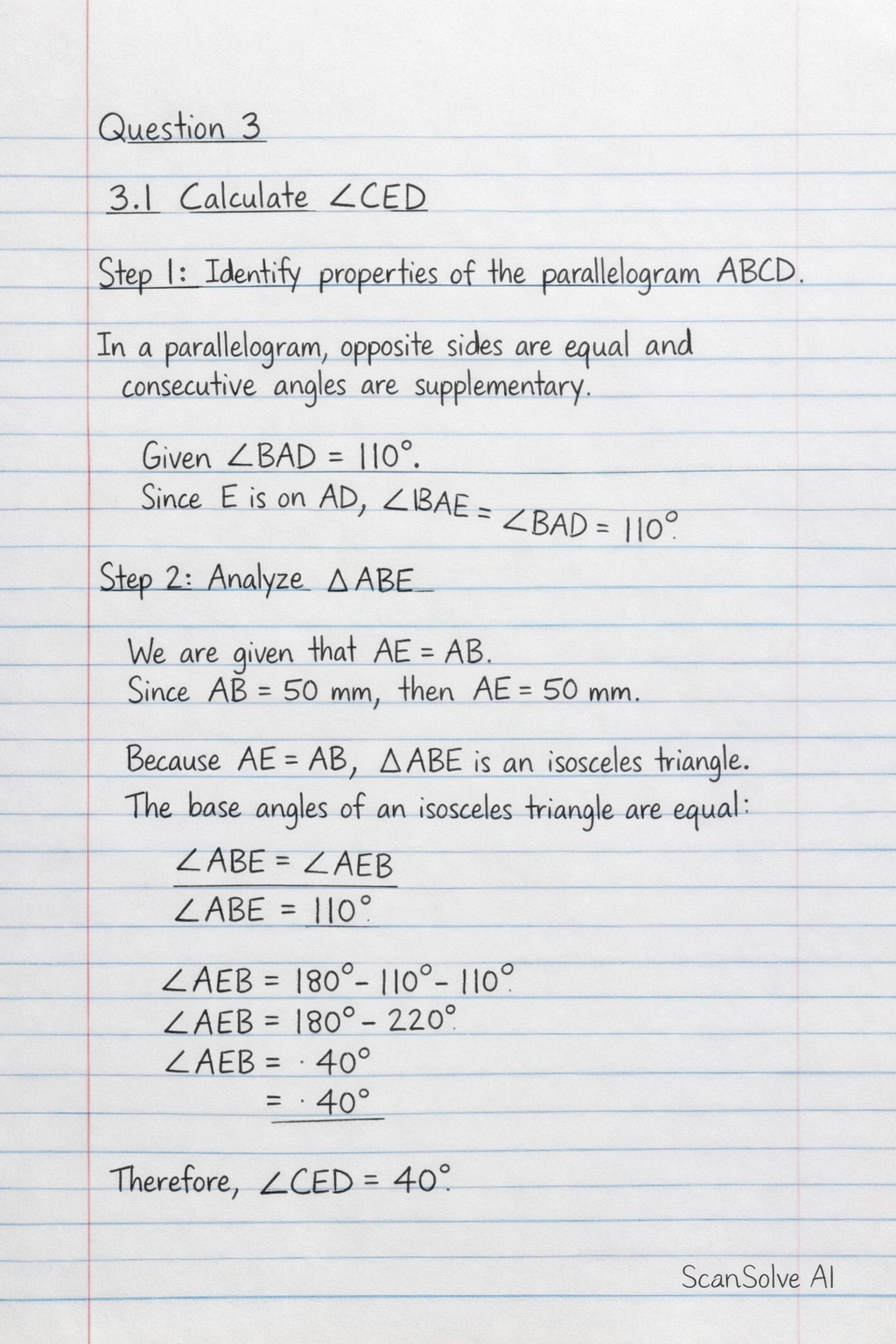 Handwritten step-by-step solution preview