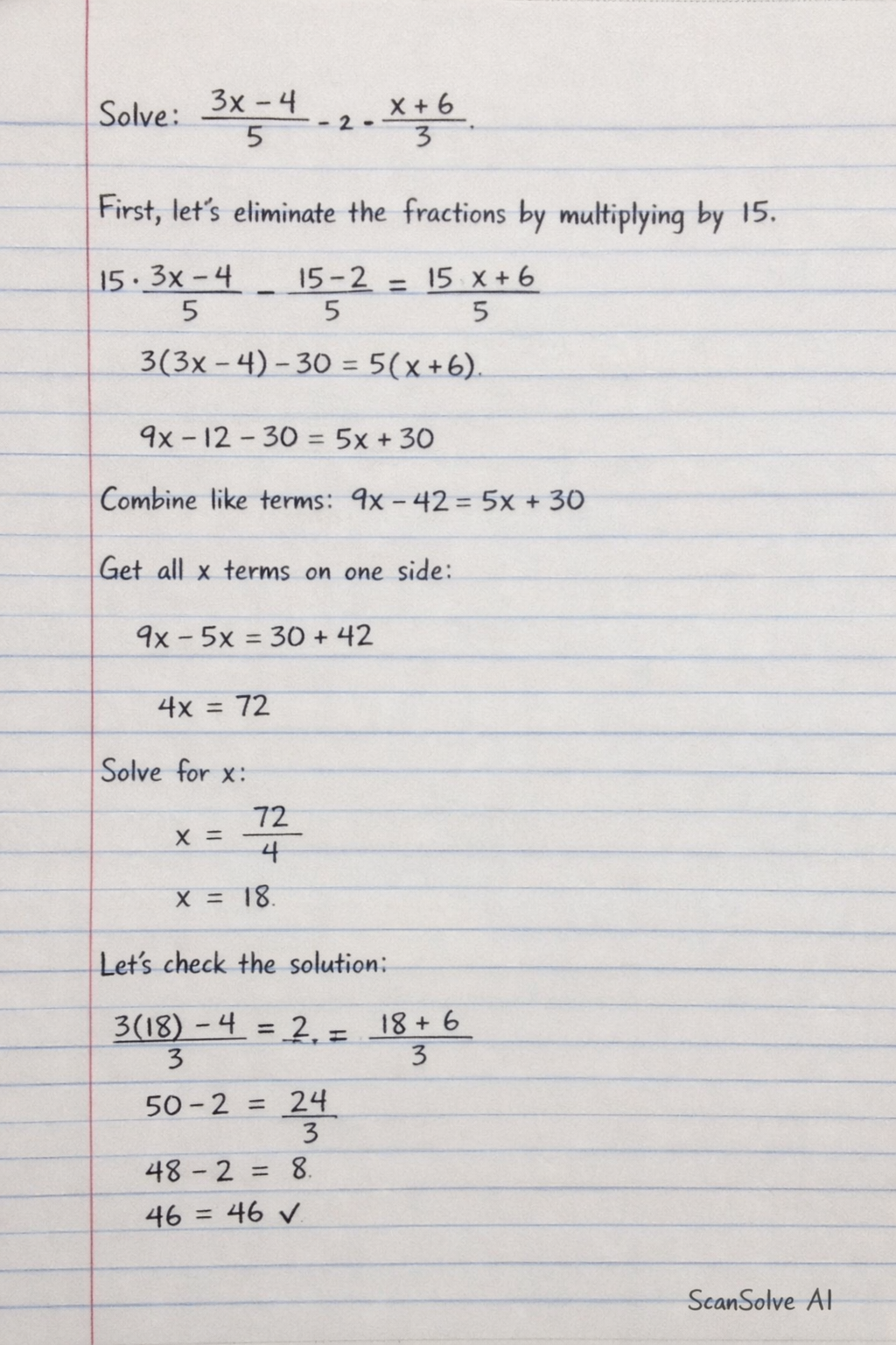 Handwritten step-by-step solution preview