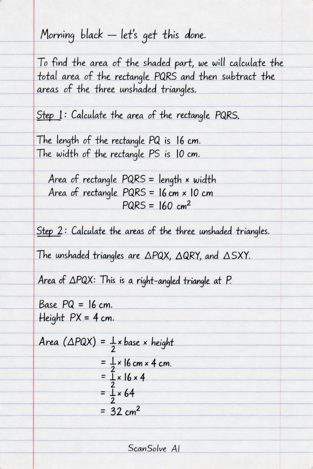 Handwritten step-by-step solution preview