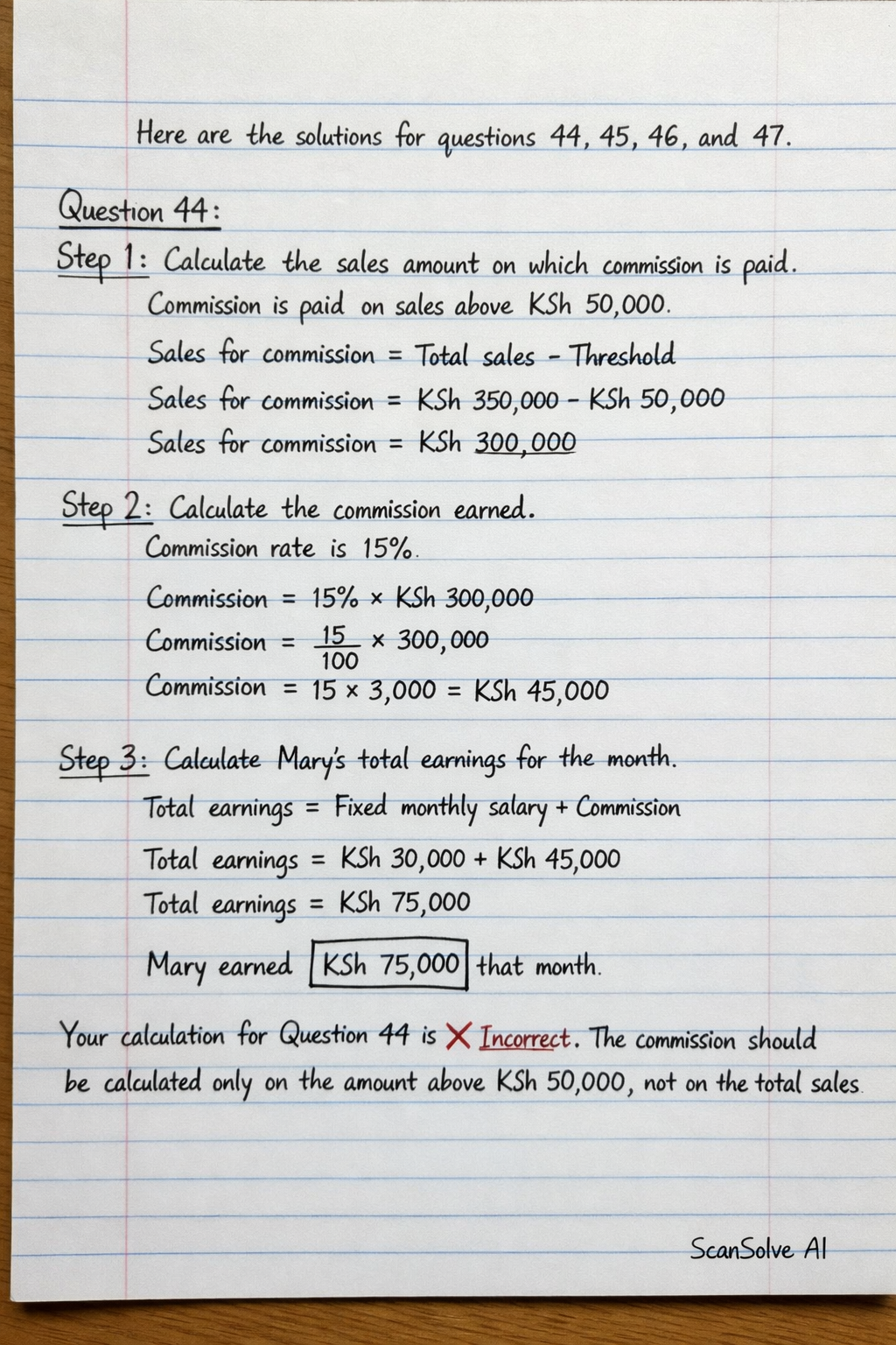 Handwritten step-by-step solution preview