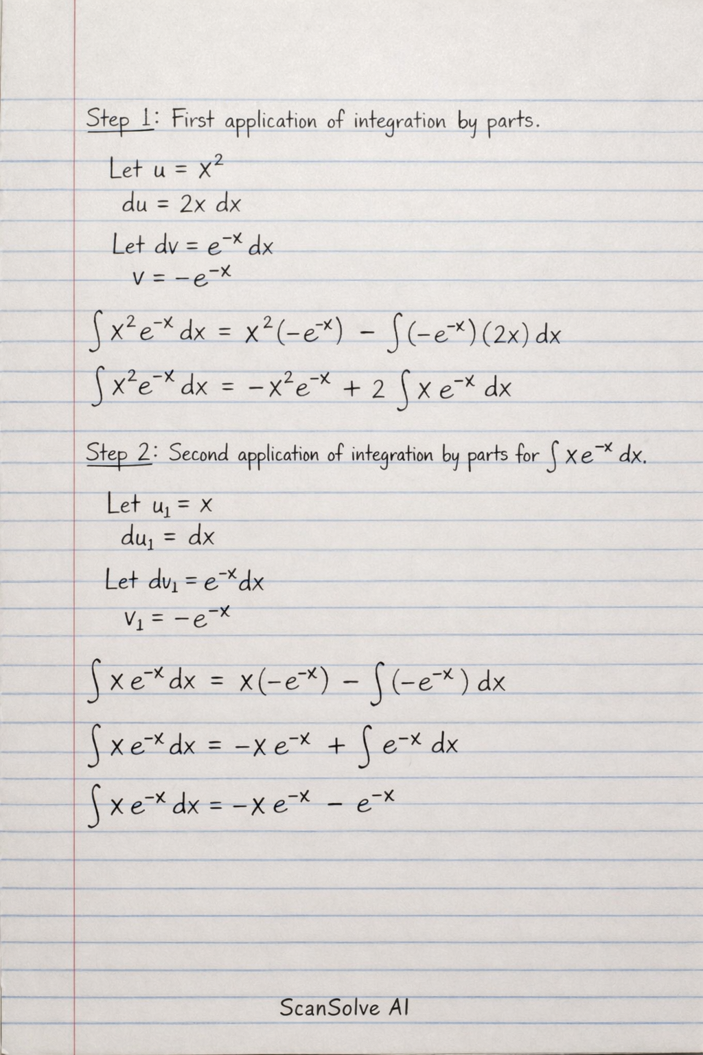 Handwritten step-by-step solution preview