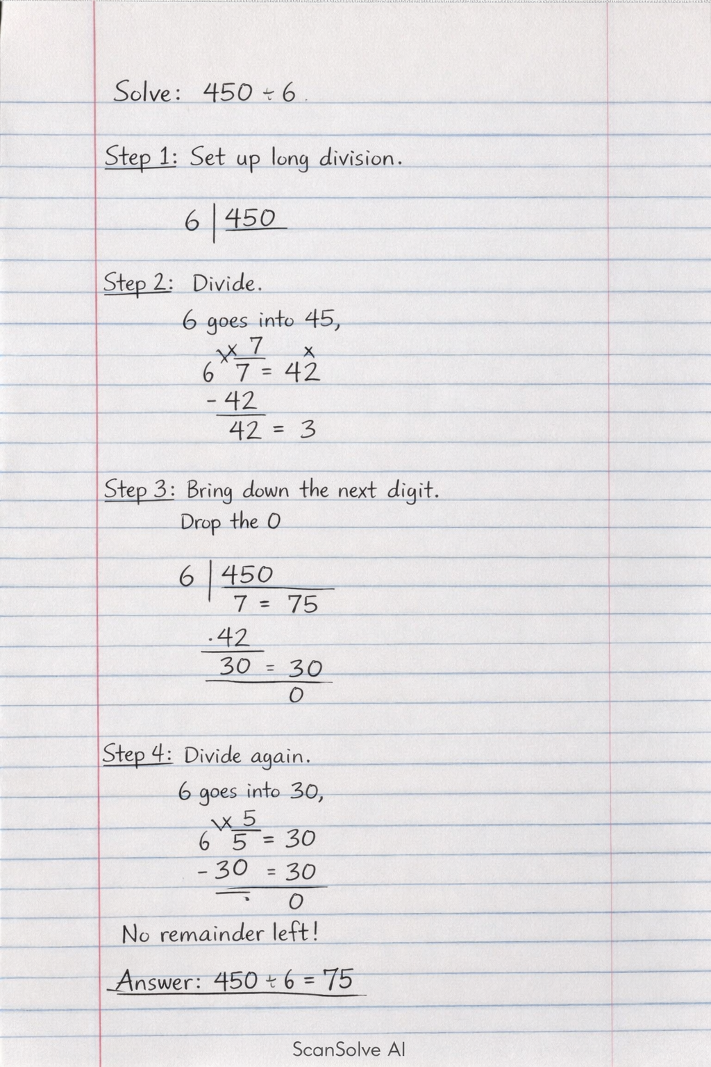 Handwritten step-by-step solution preview