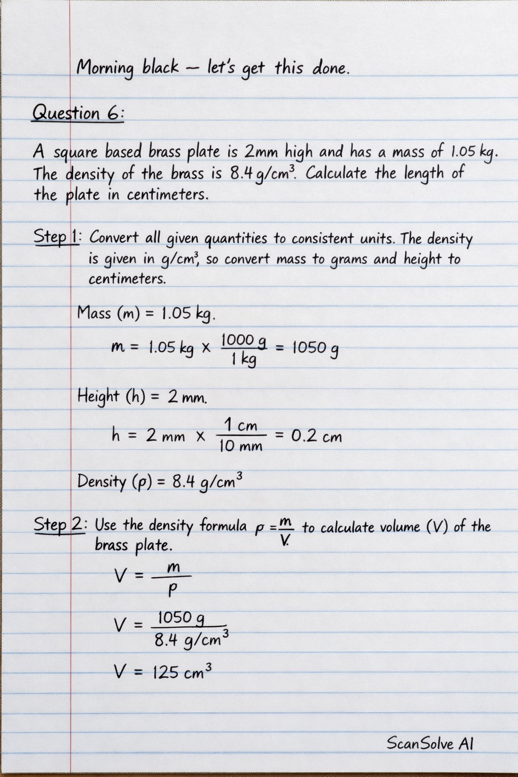 Handwritten step-by-step solution preview