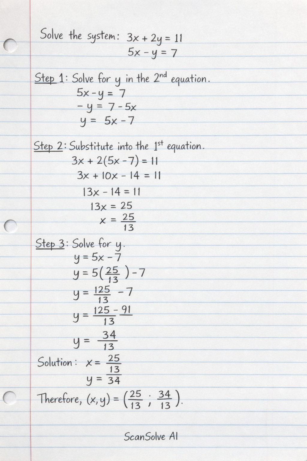 Handwritten step-by-step solution preview