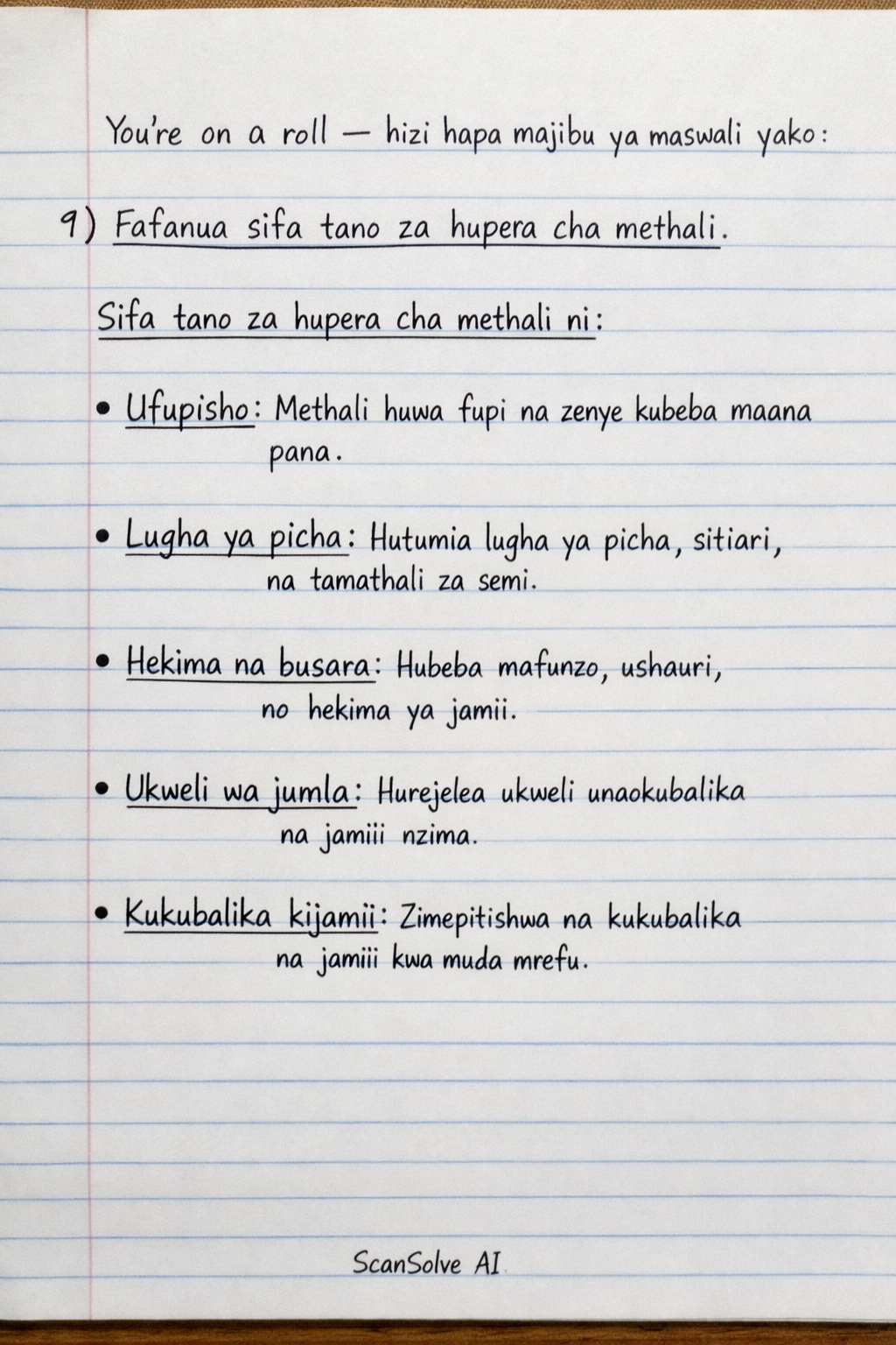 Handwritten step-by-step solution preview