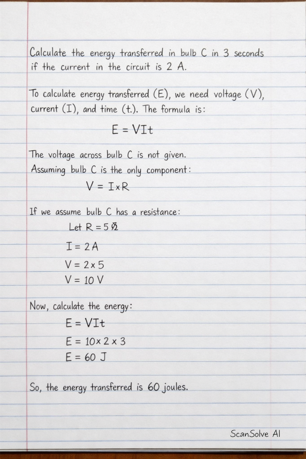 Handwritten step-by-step solution preview