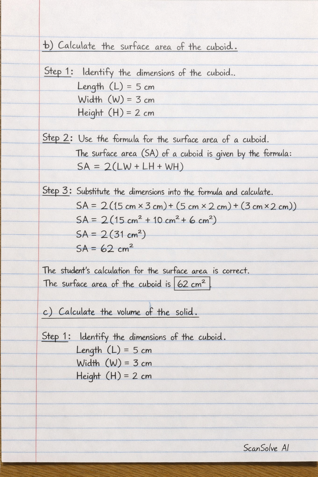 Handwritten step-by-step solution preview