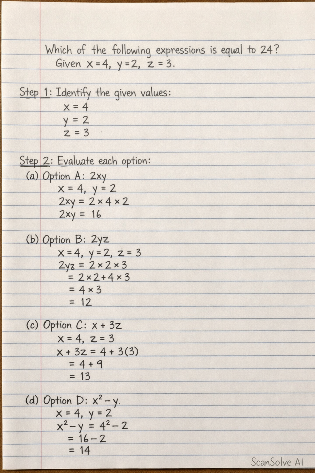 Handwritten step-by-step solution preview