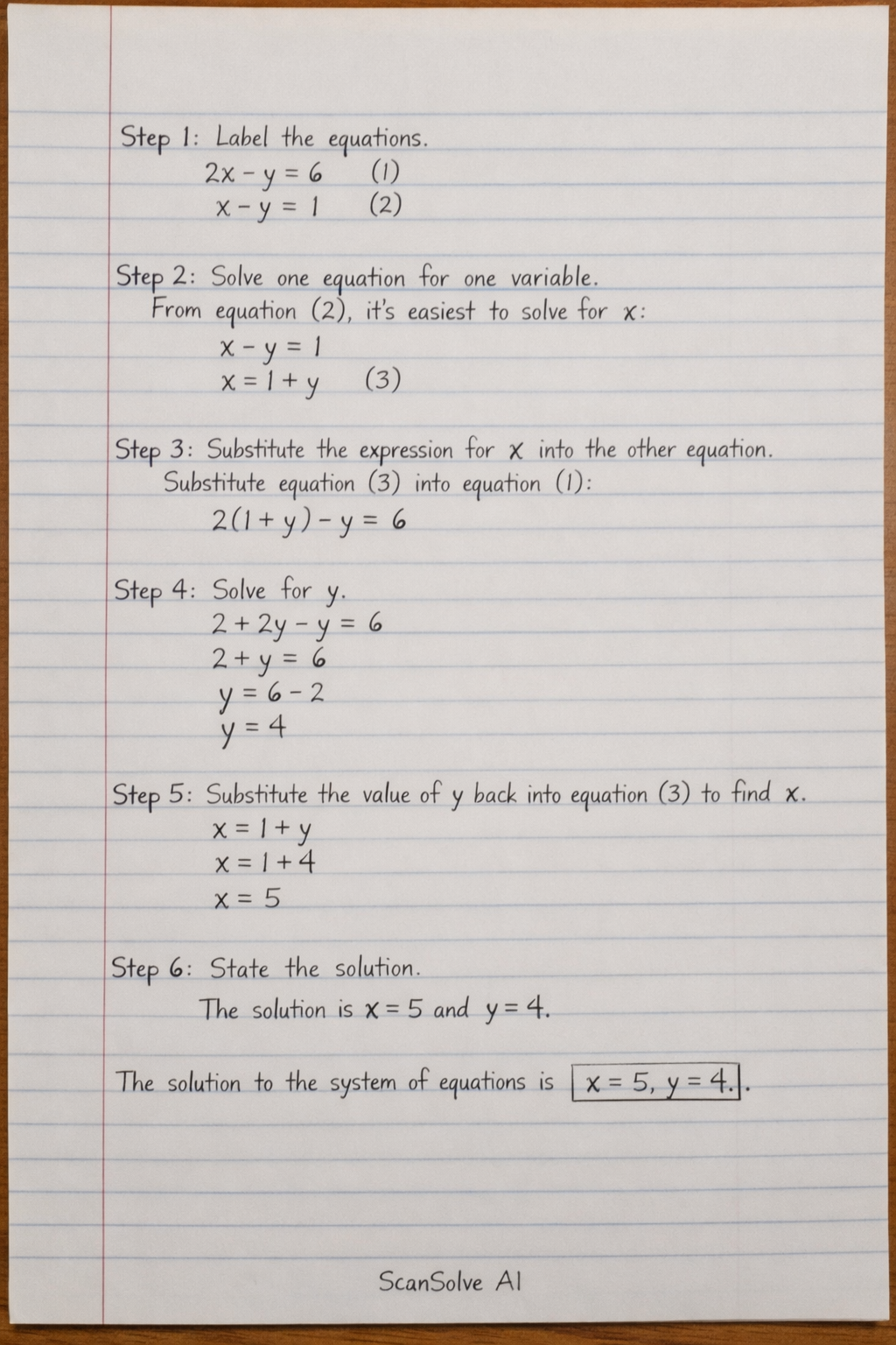 Handwritten step-by-step solution preview