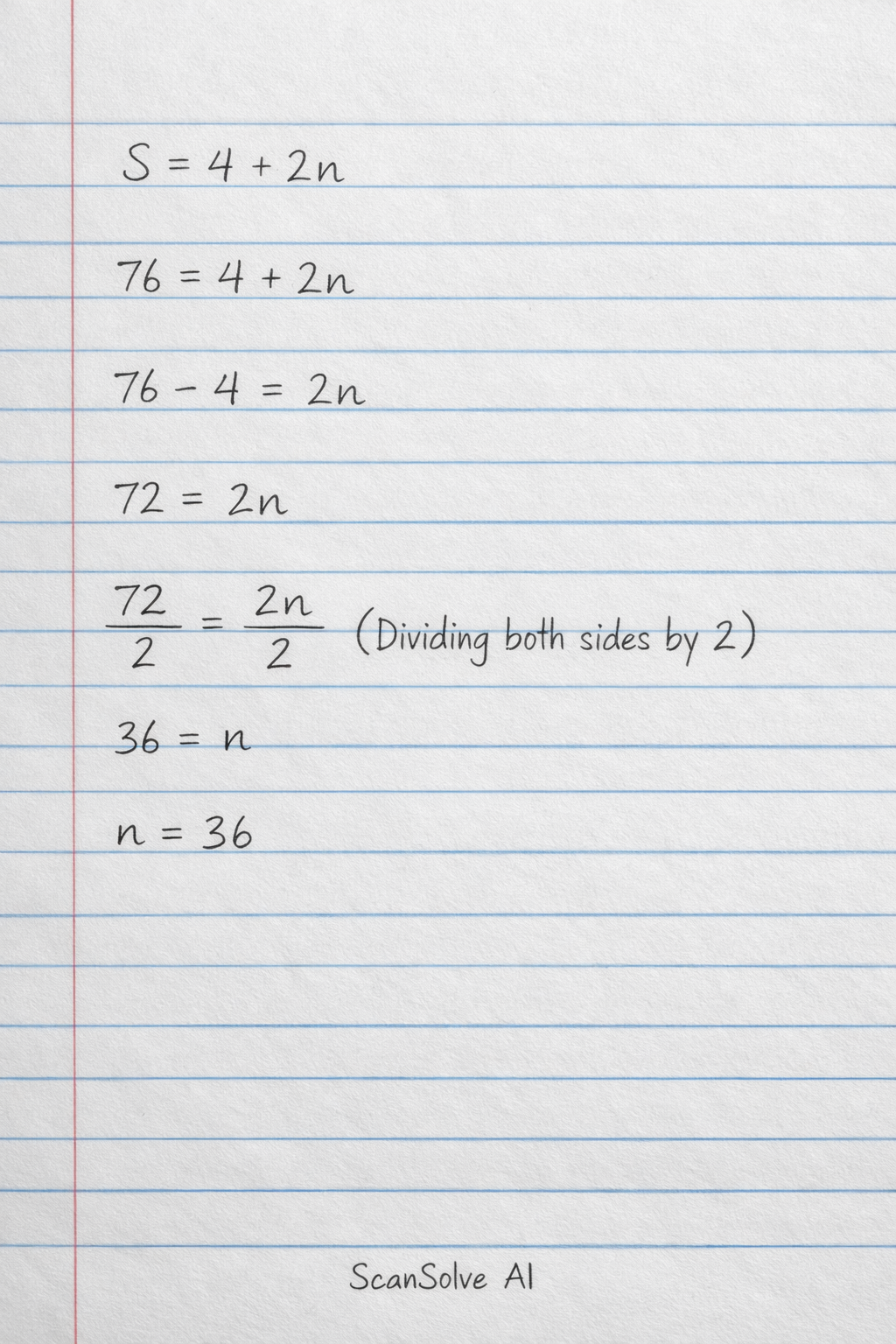 Handwritten step-by-step solution preview