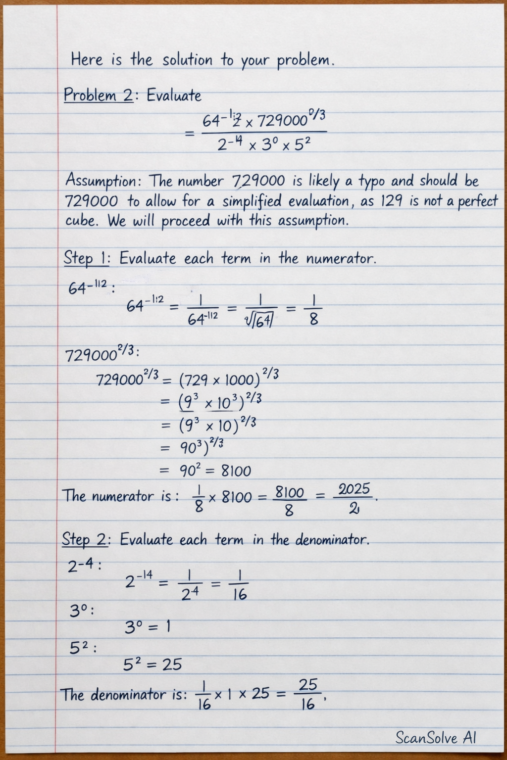 Handwritten step-by-step solution preview