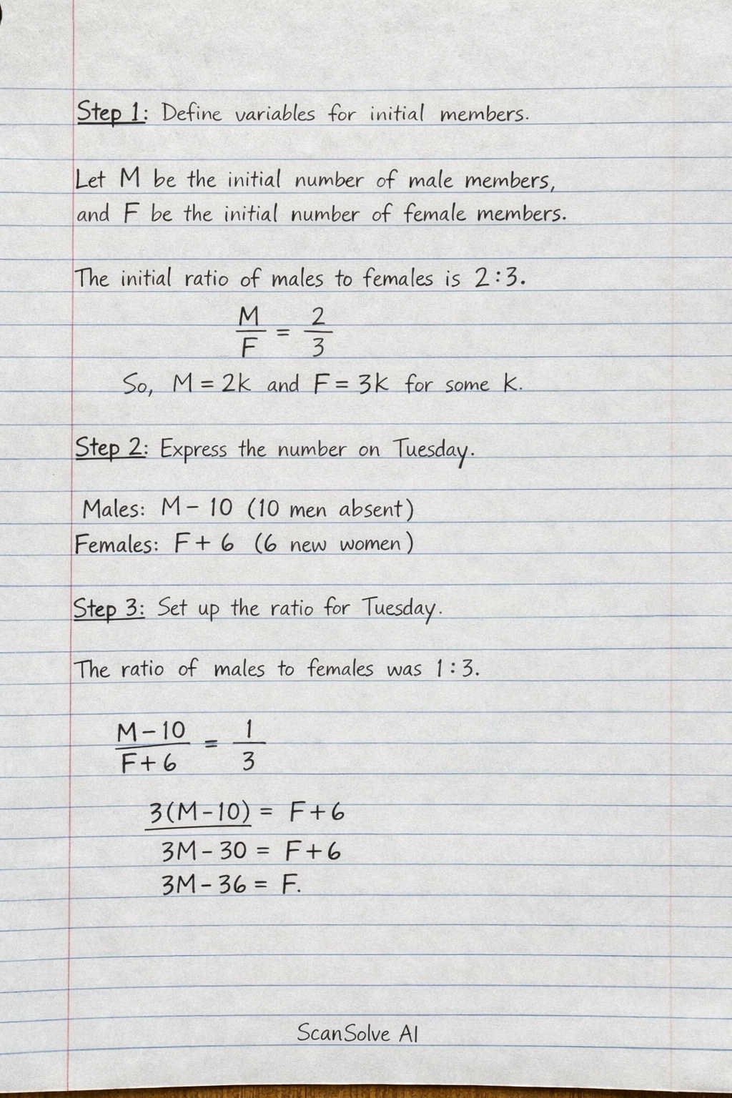 Handwritten step-by-step solution preview