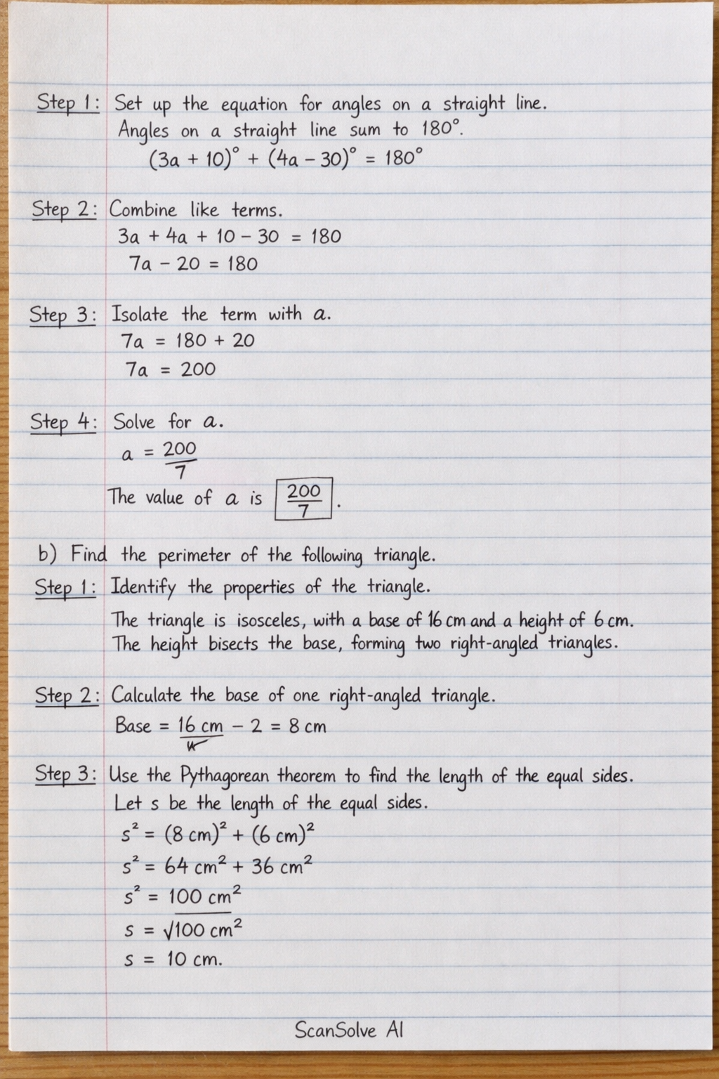 Handwritten step-by-step solution preview