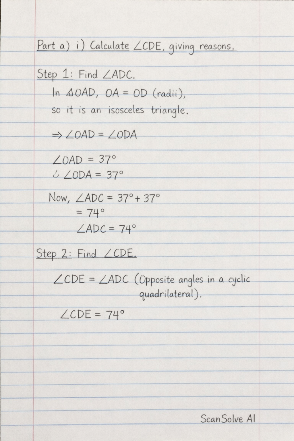 Handwritten step-by-step solution preview