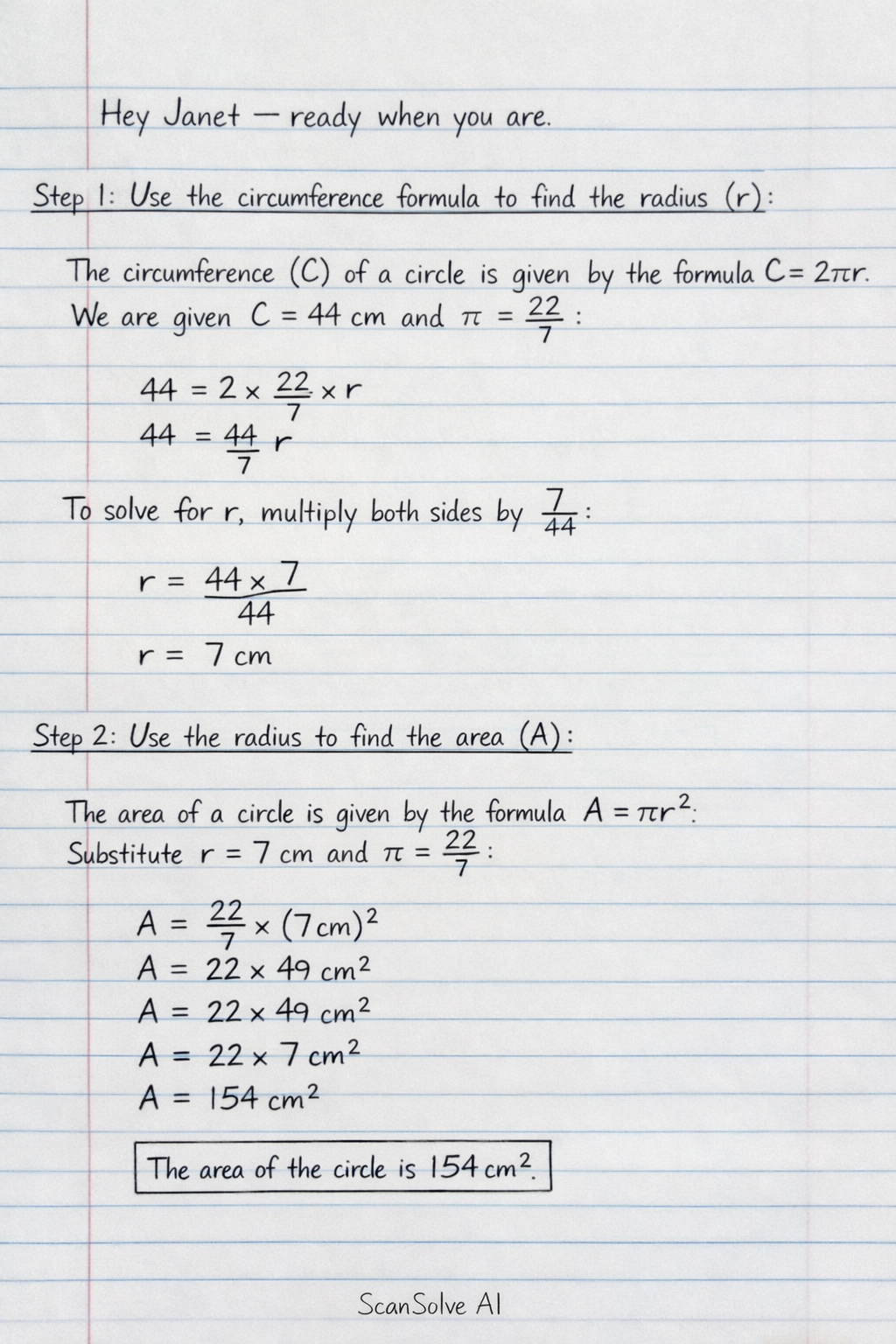 Handwritten step-by-step solution preview