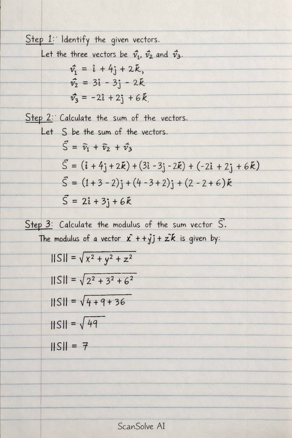 Handwritten step-by-step solution preview