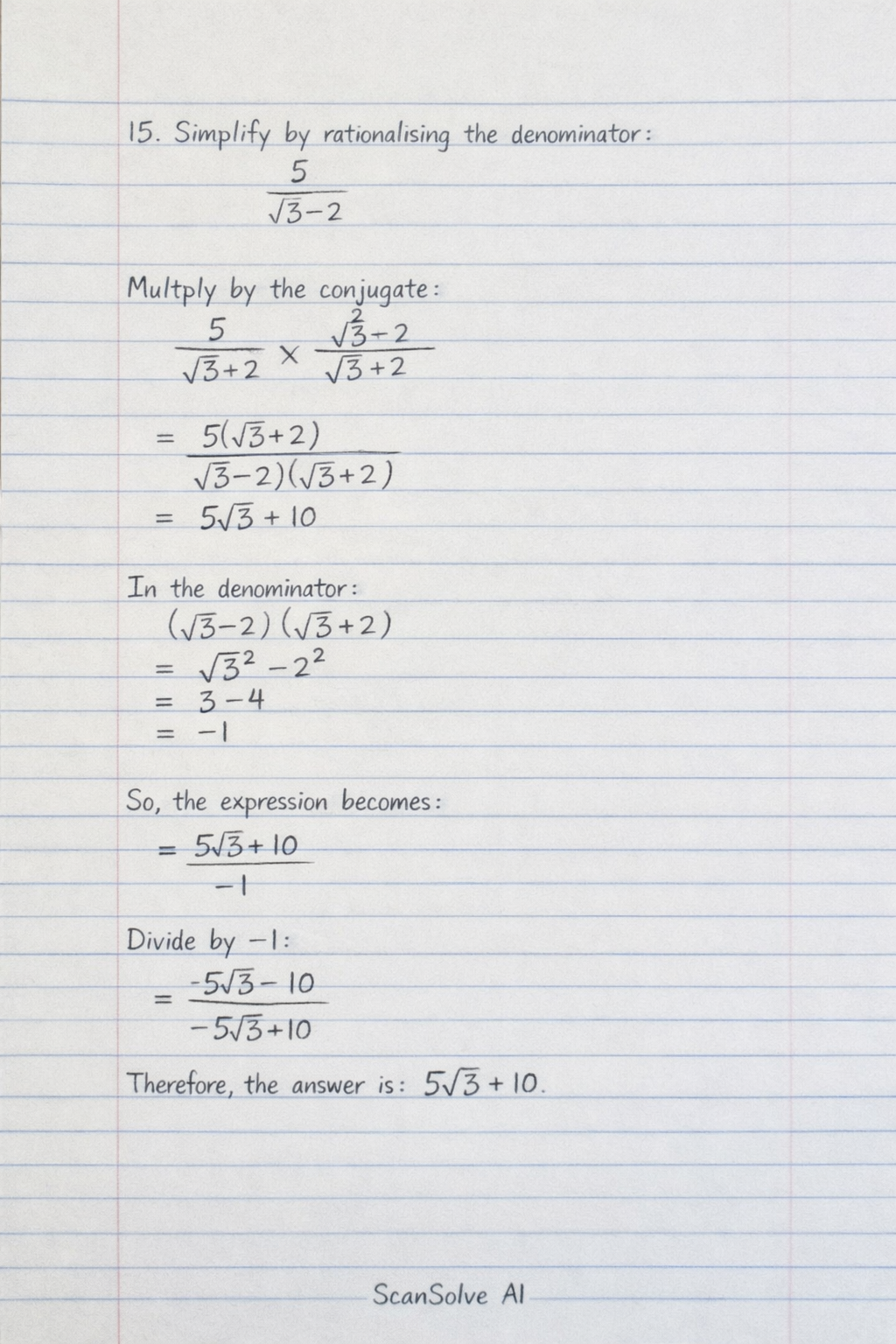 Handwritten step-by-step solution preview
