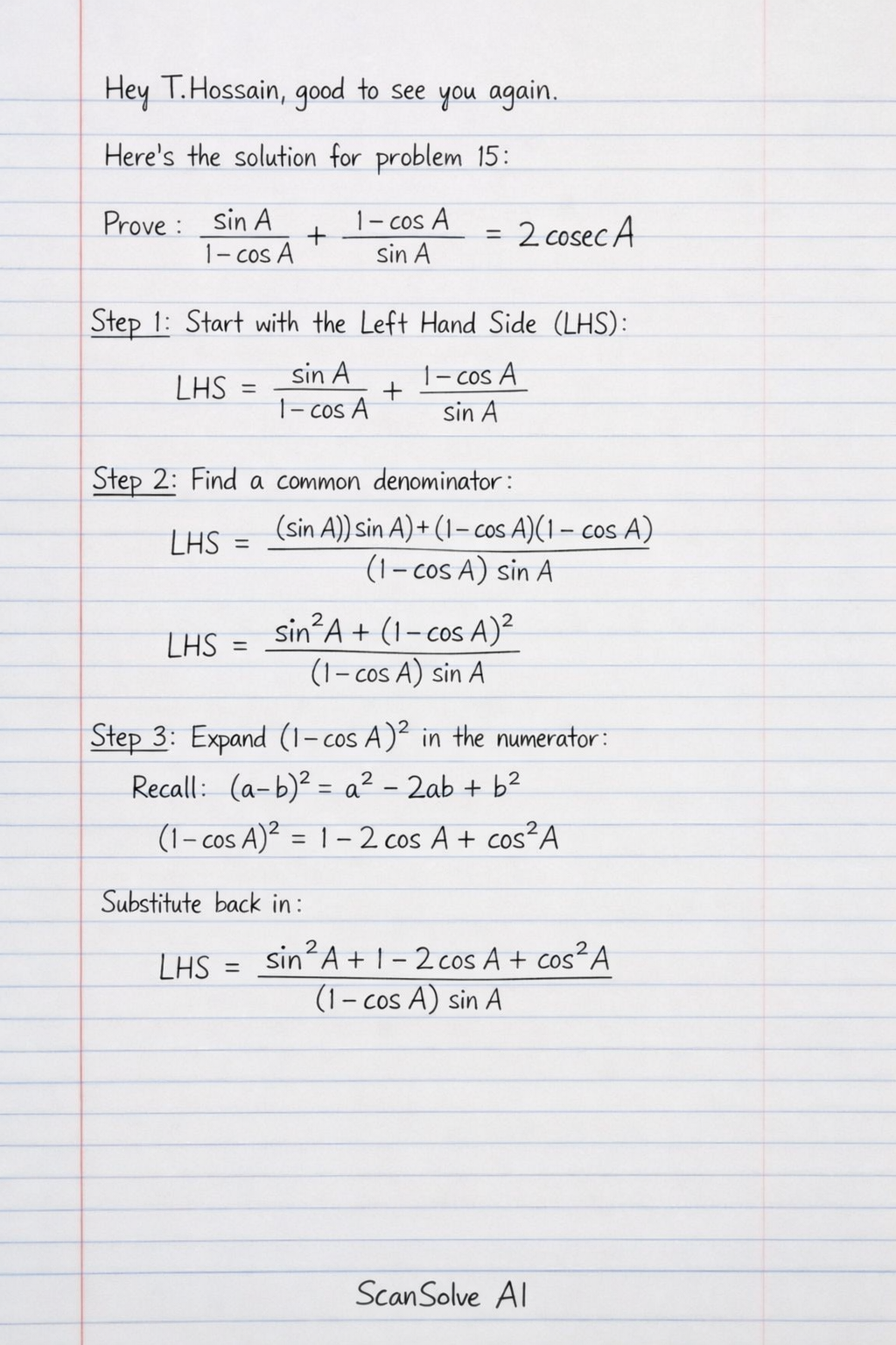 Handwritten step-by-step solution preview