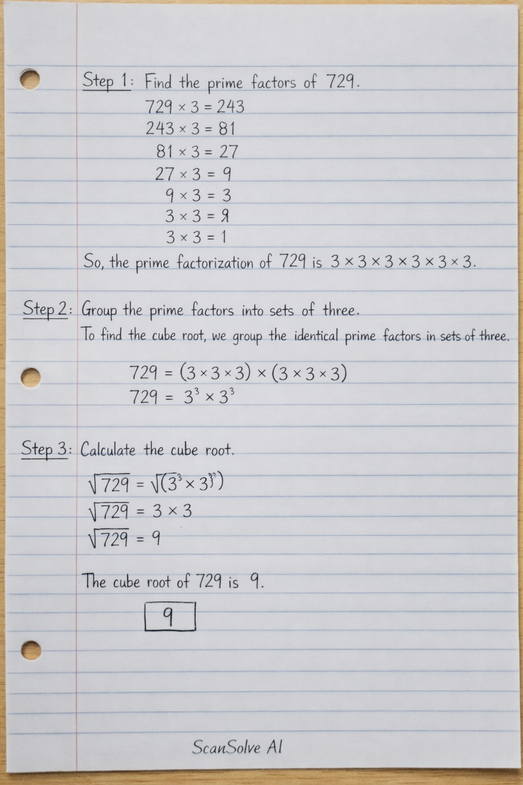 Handwritten step-by-step solution preview