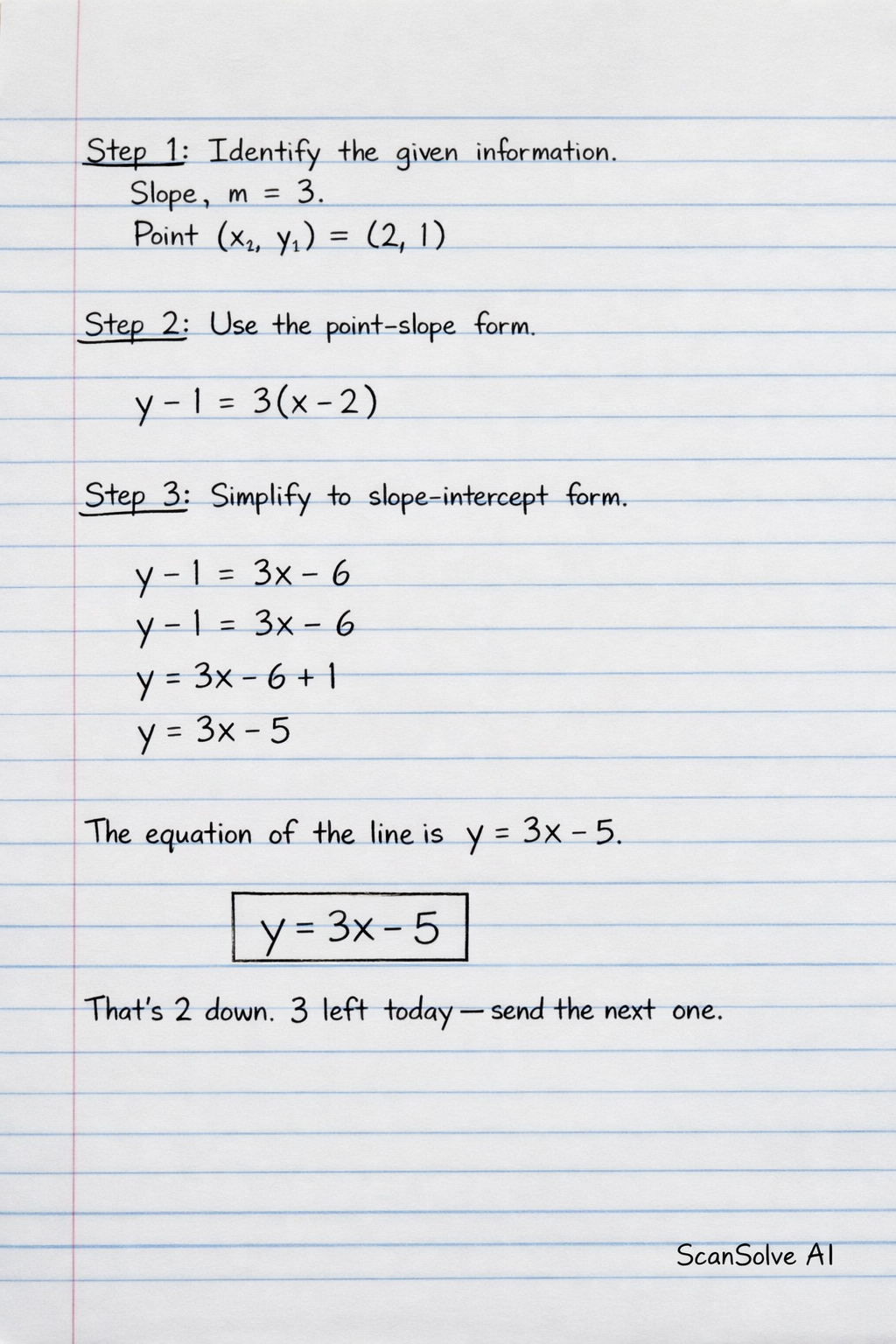 Handwritten step-by-step solution preview