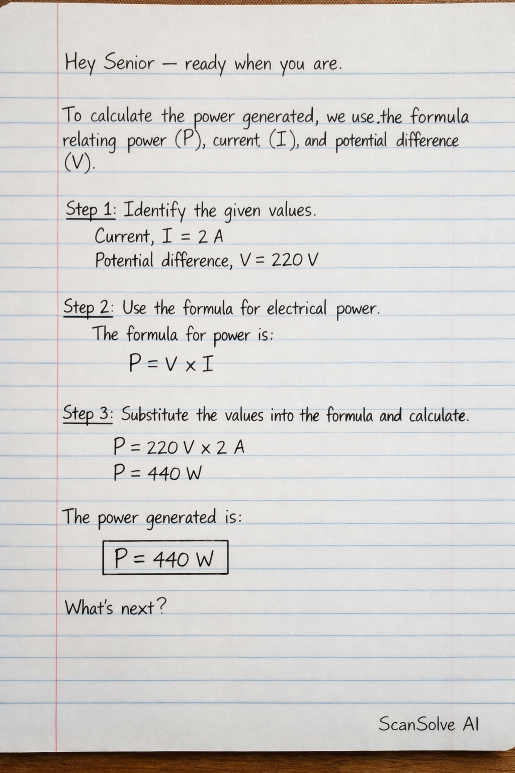 Handwritten step-by-step solution preview