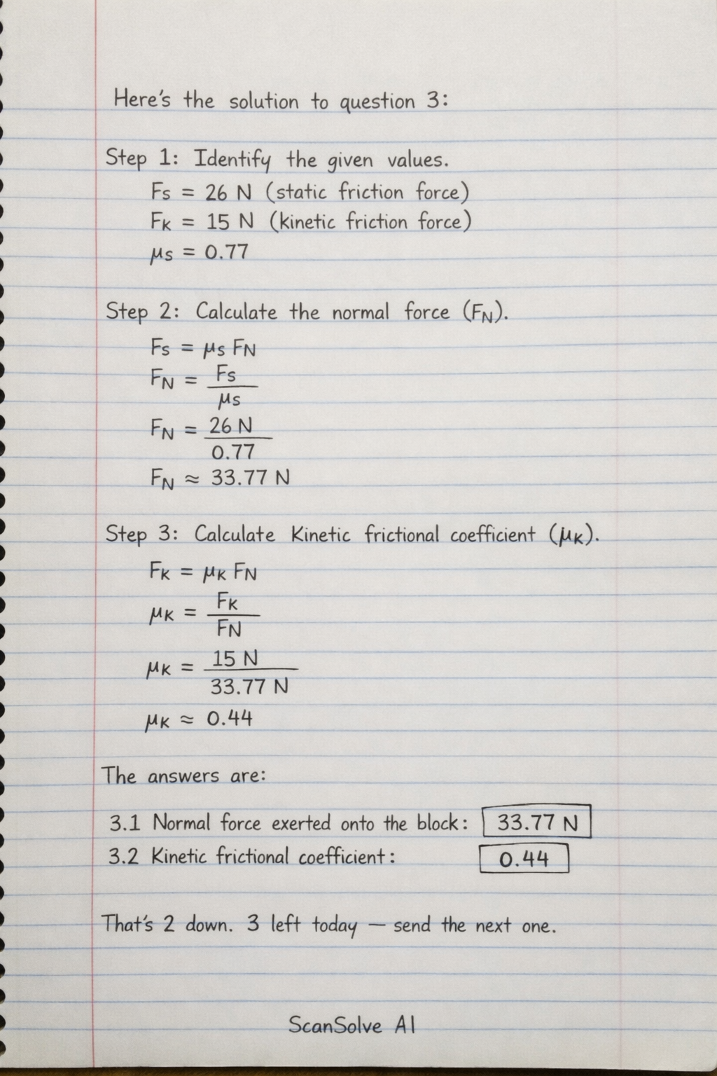 Handwritten step-by-step solution preview