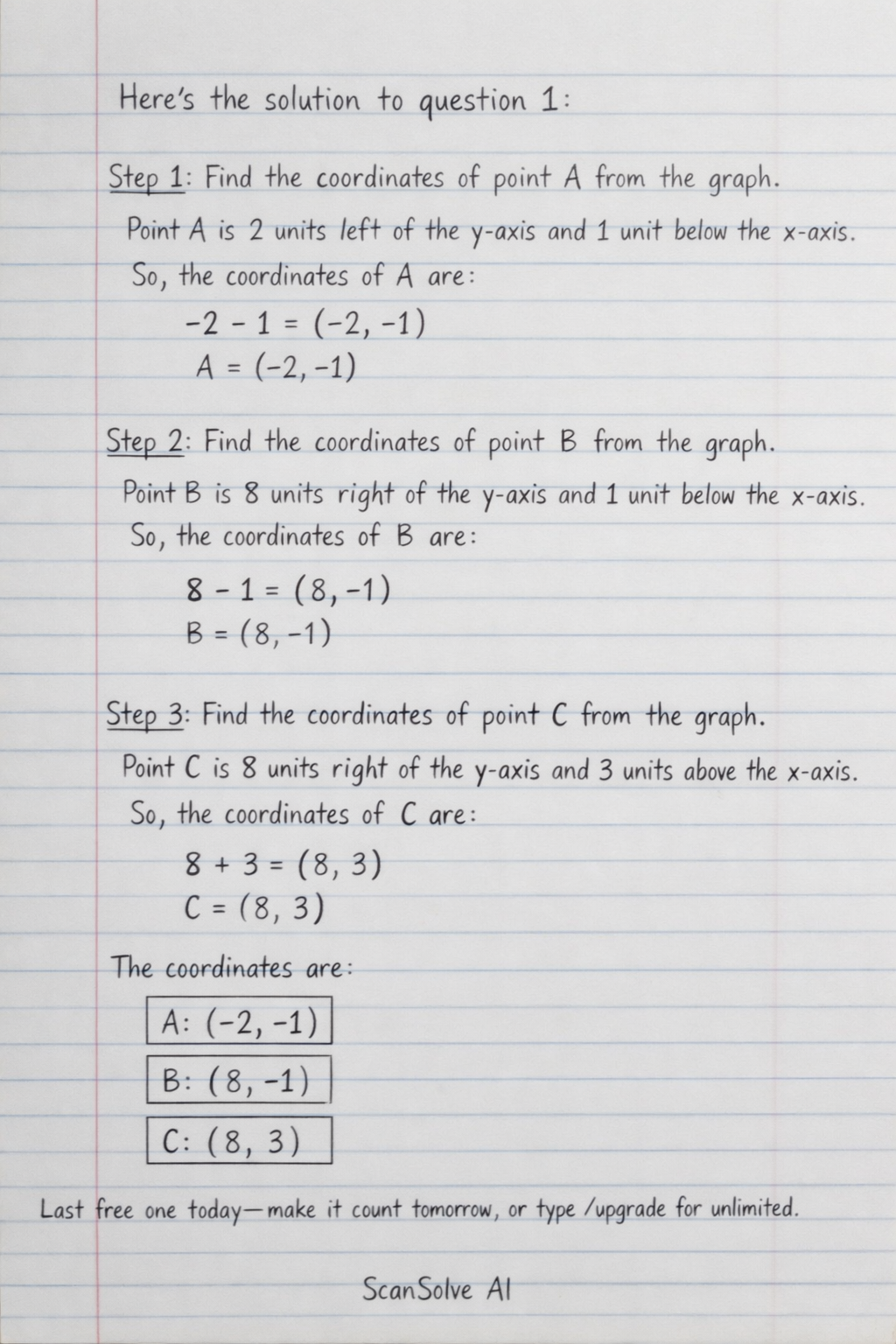 Handwritten step-by-step solution preview