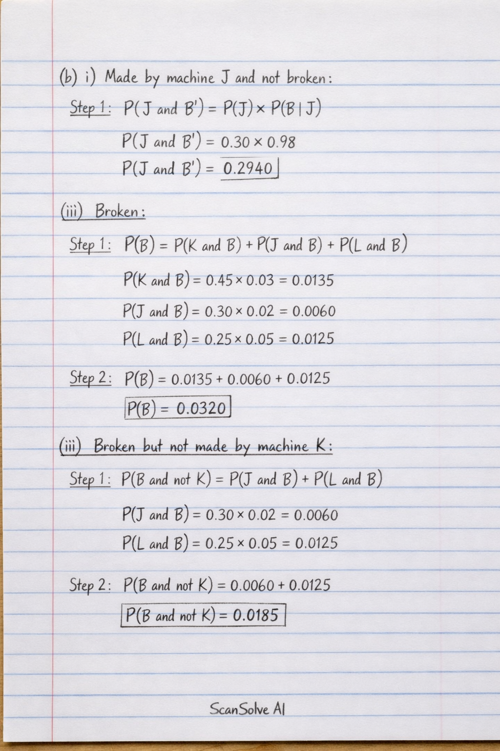 Handwritten step-by-step solution preview