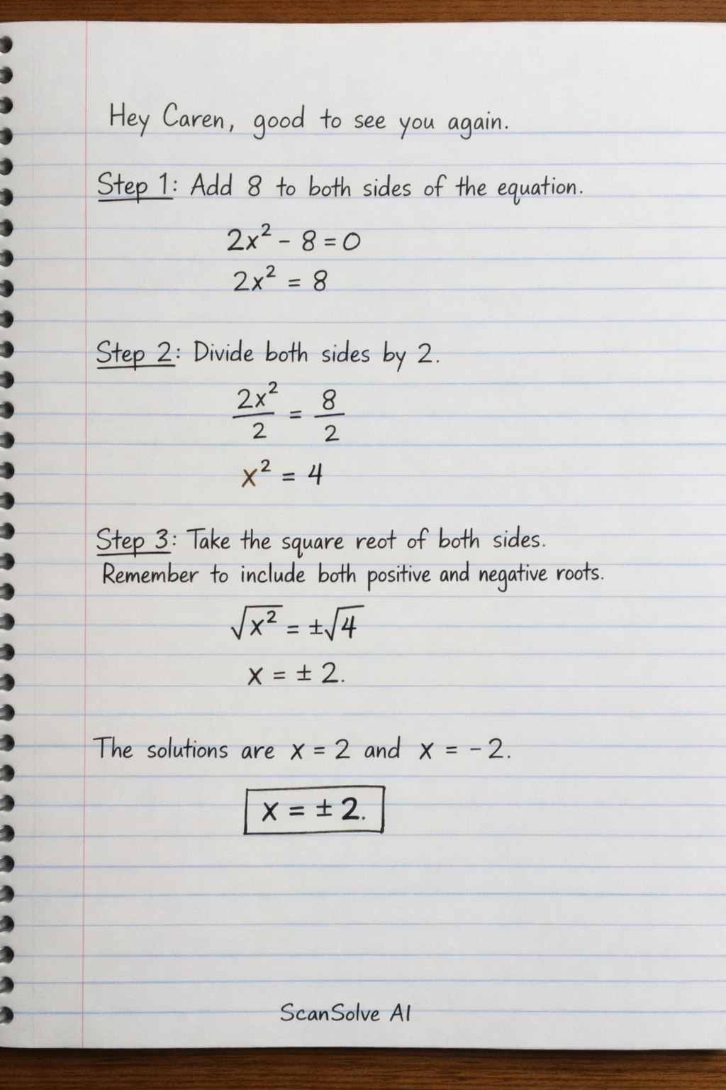 Handwritten step-by-step solution preview