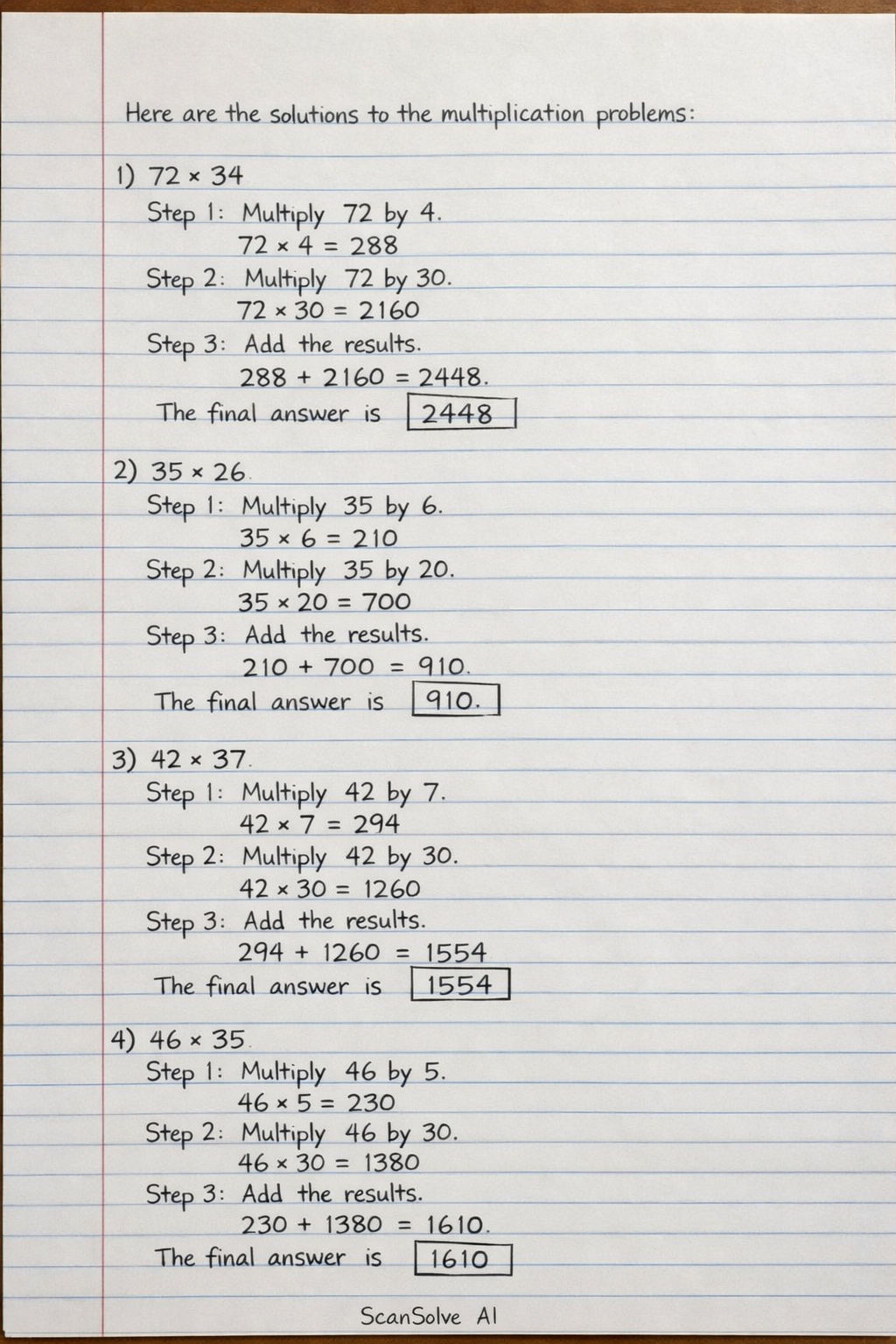 Handwritten step-by-step solution preview