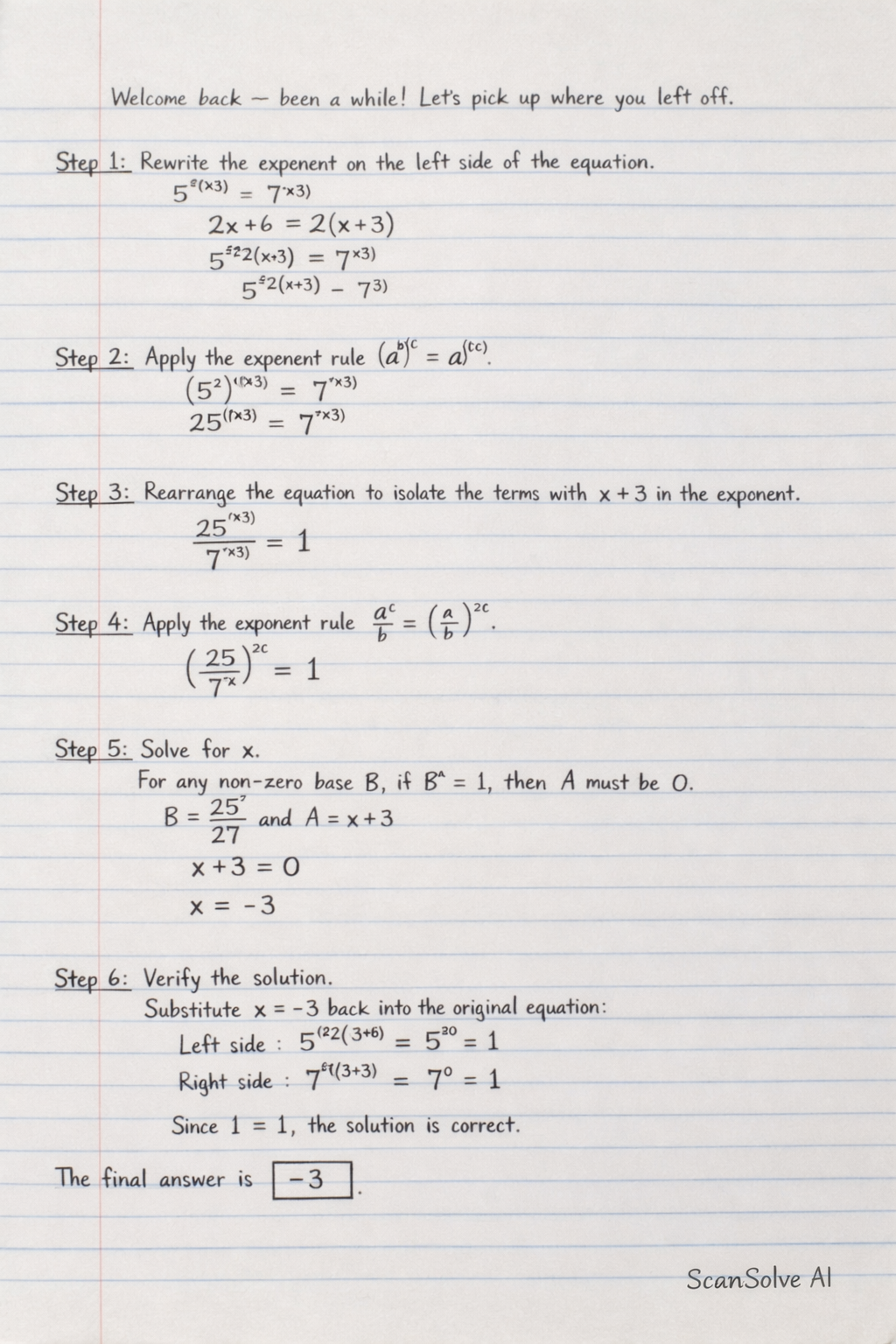 Handwritten step-by-step solution preview