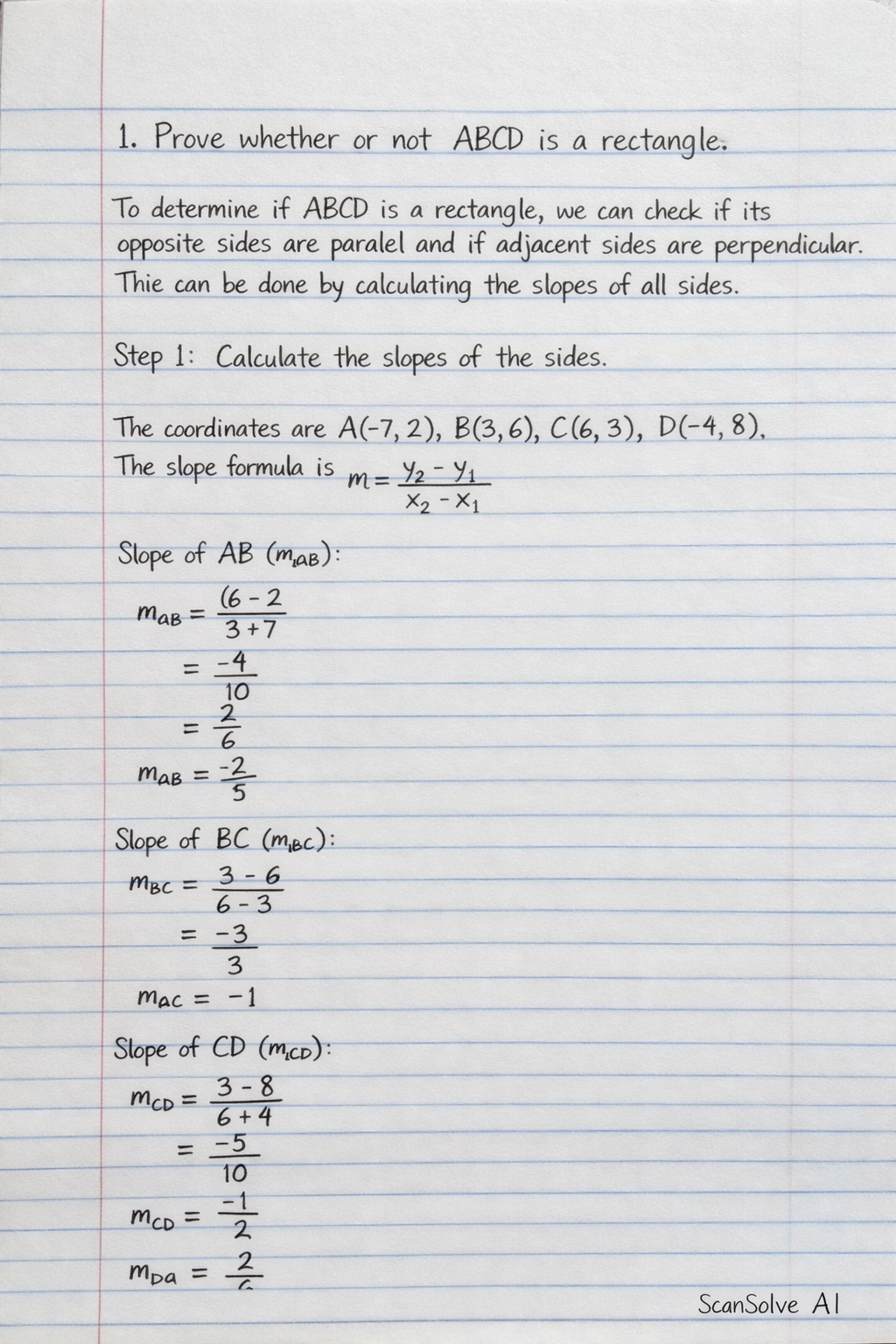 Handwritten step-by-step solution preview